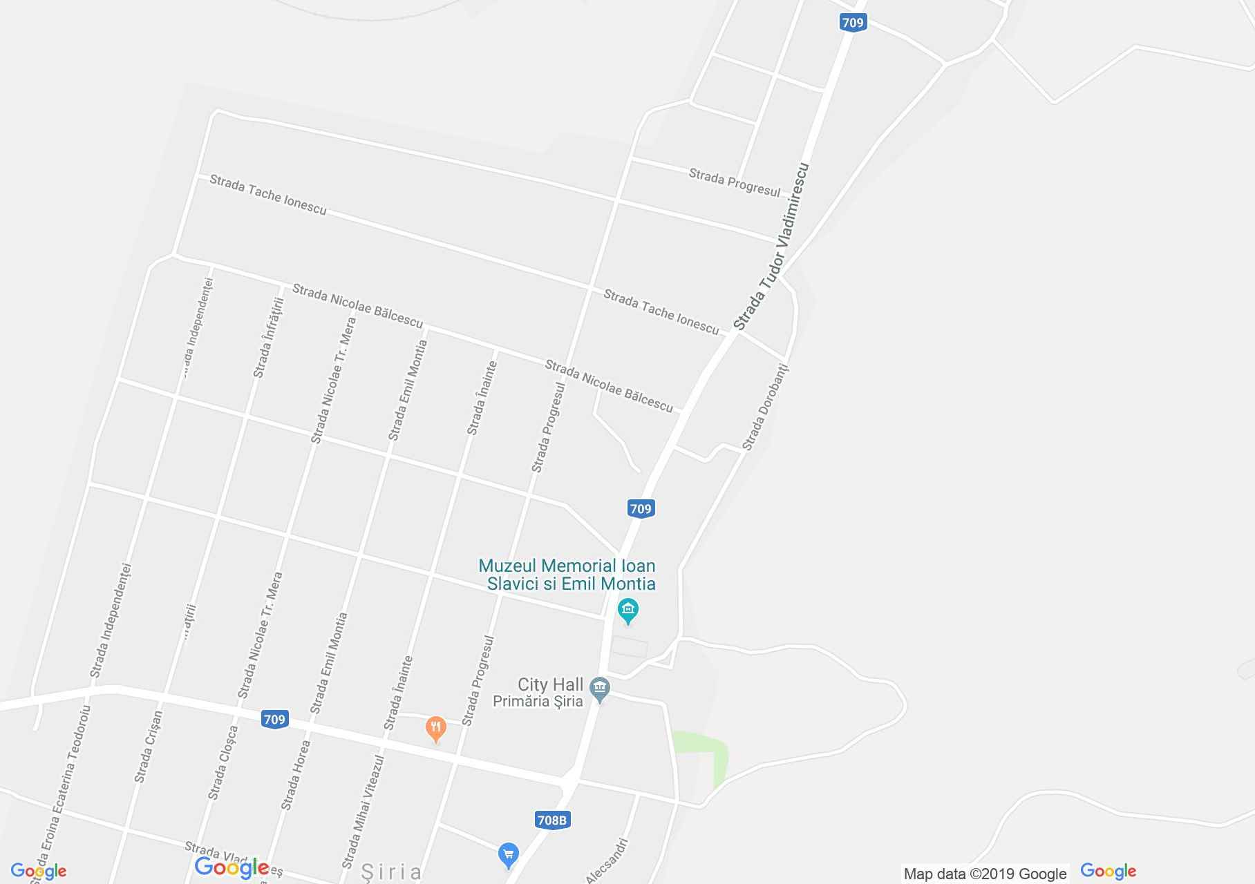 Hartă Şiria: Castelul Bohus, Muzeul Ioan Slavici