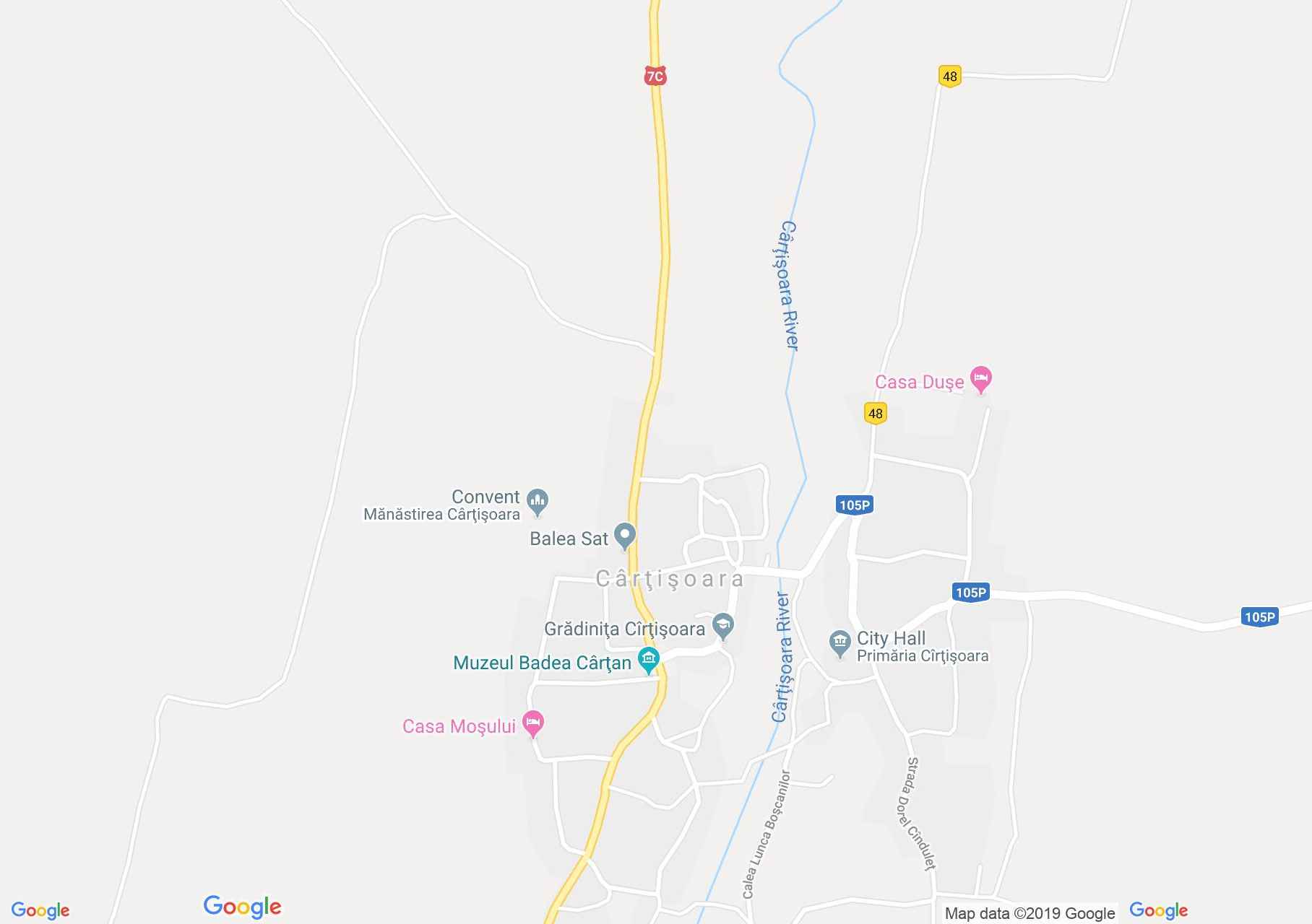 DN7c: Badea Cârţan múzeum, Kercisóra (térkép)