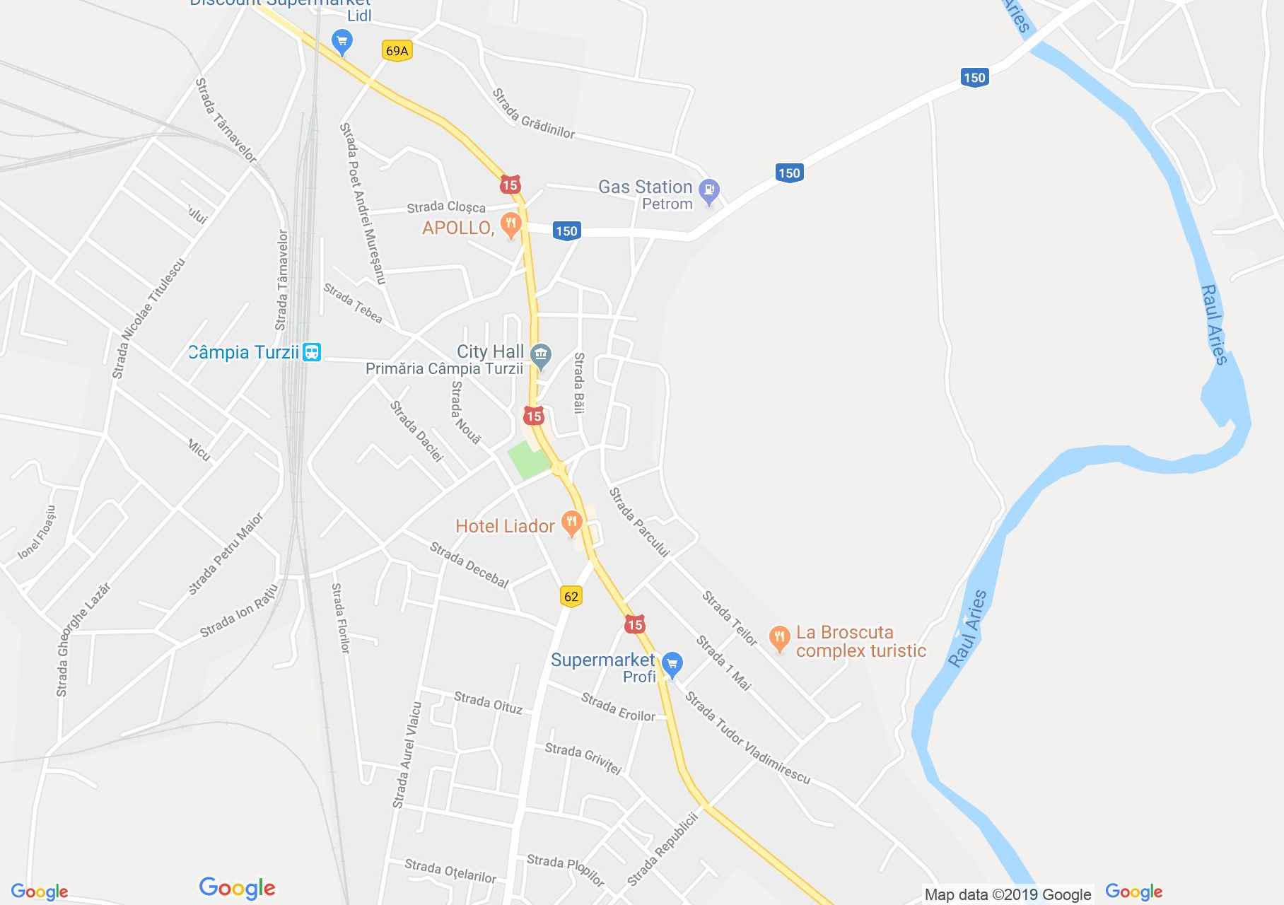 Hartă Câmpia Turzii: Biserica catolică