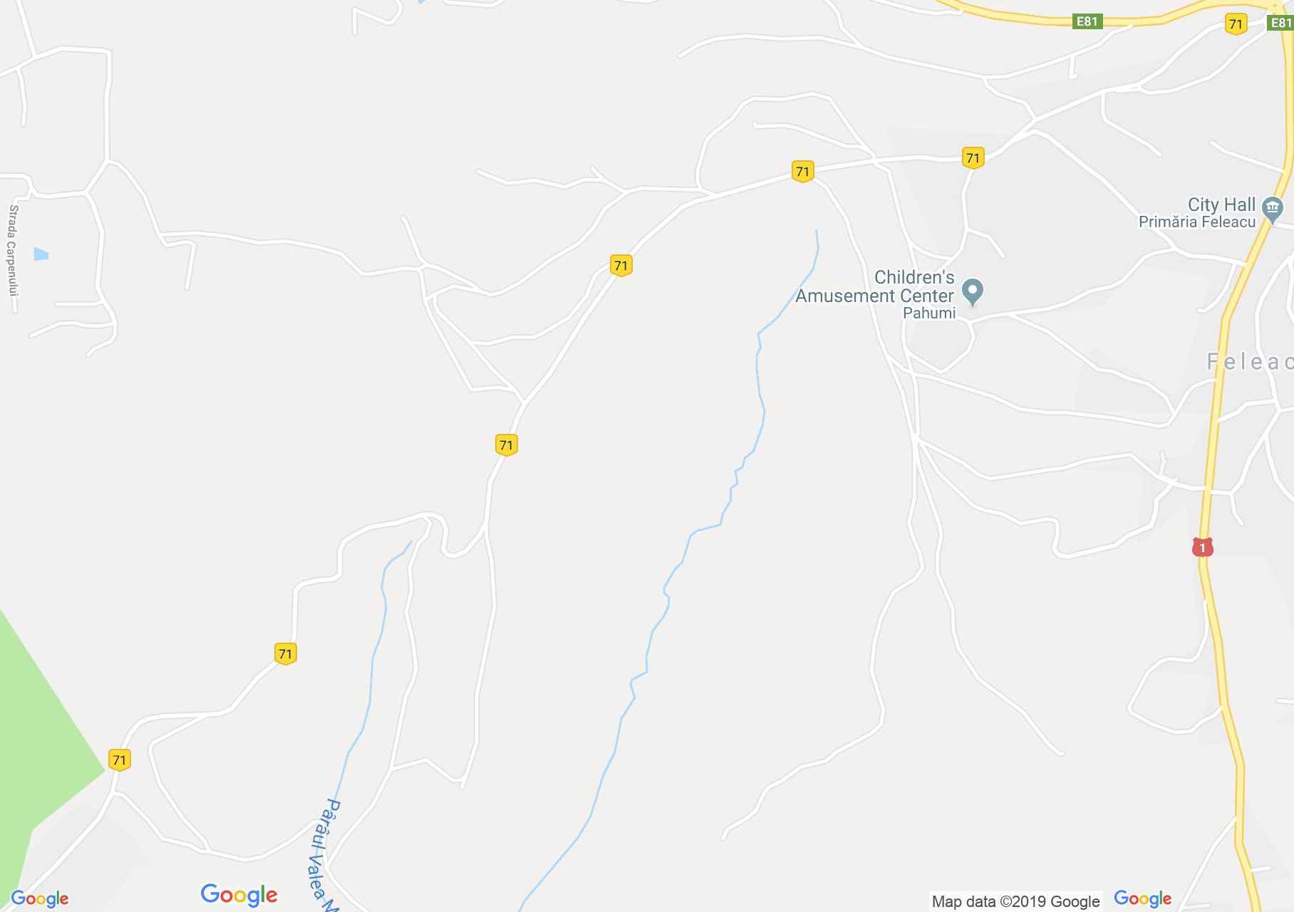 Map of Feleacu: Căprioara valley