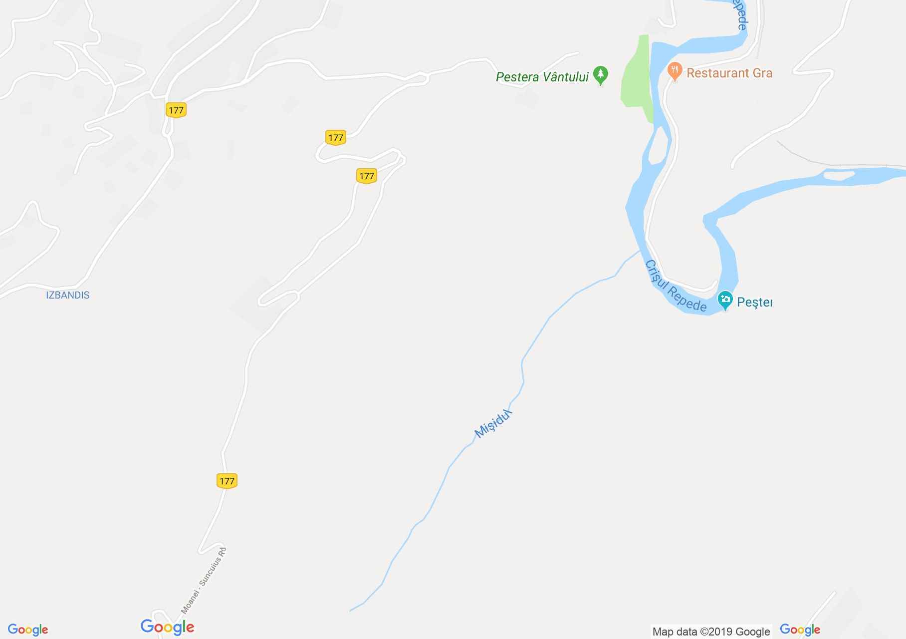 Hartă Şuncuiuş: Valea Mişidului