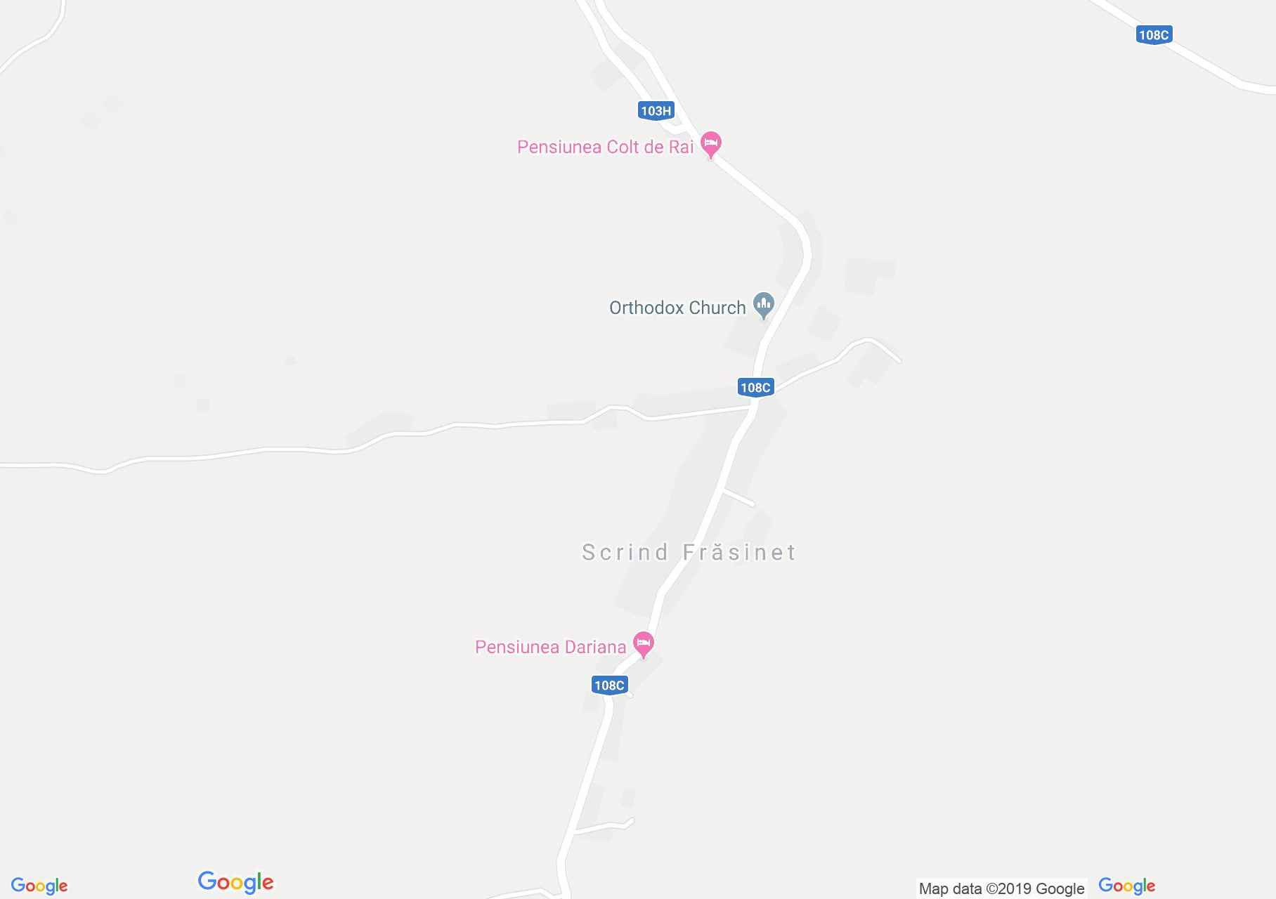 Hartă Scrind-Frăsinet: Pensiunea Dariana