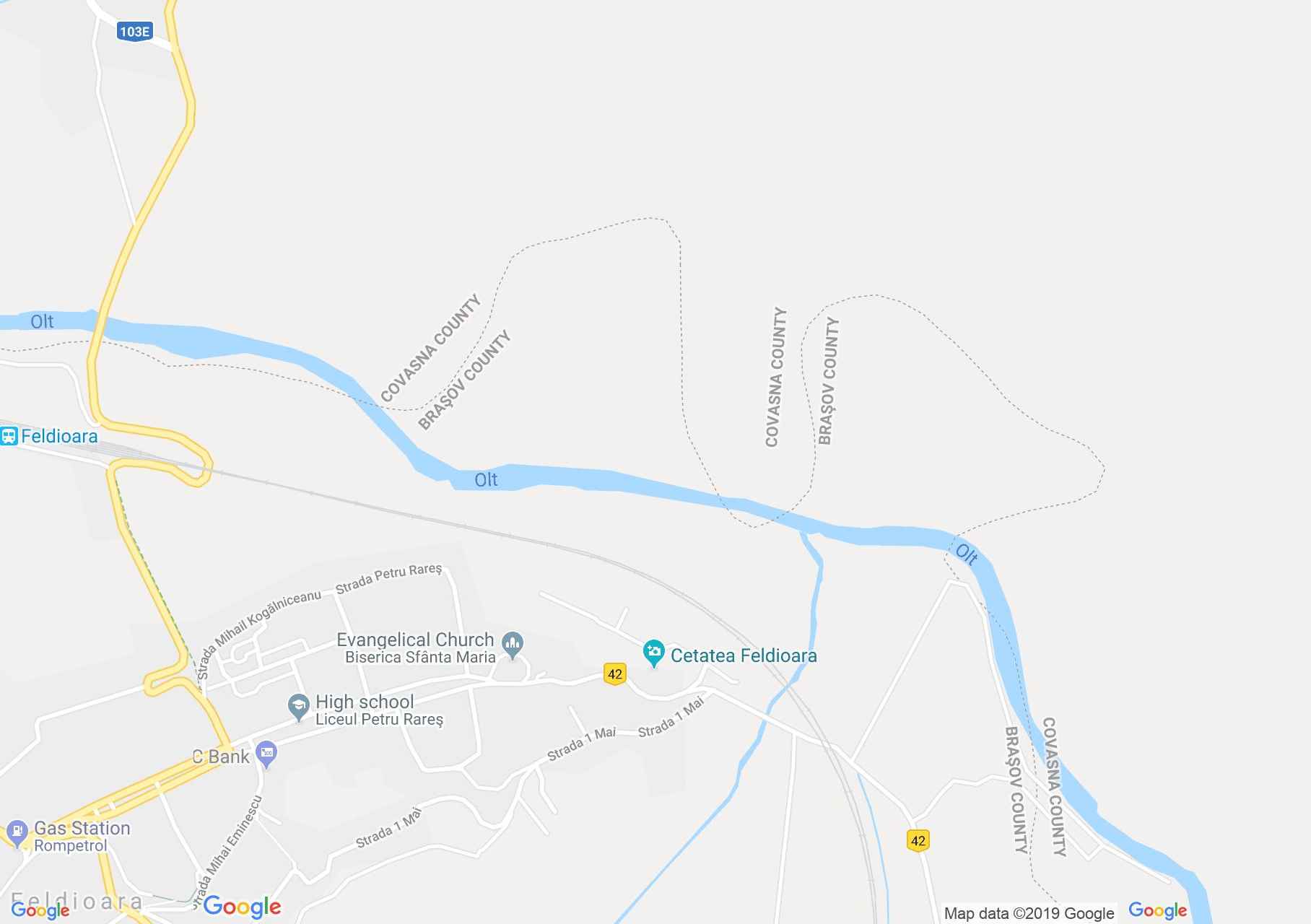 Hartă Feldioara: Cetatea