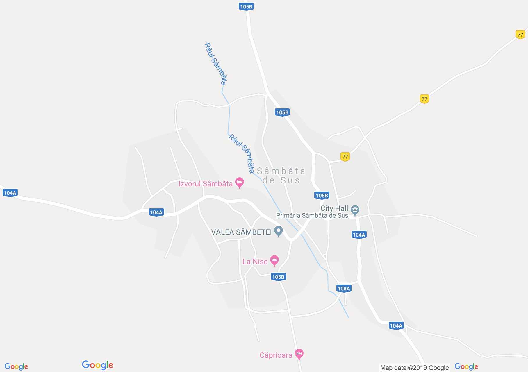 Hartă Sâmbăta de Sus: Palatul Brancoveanu