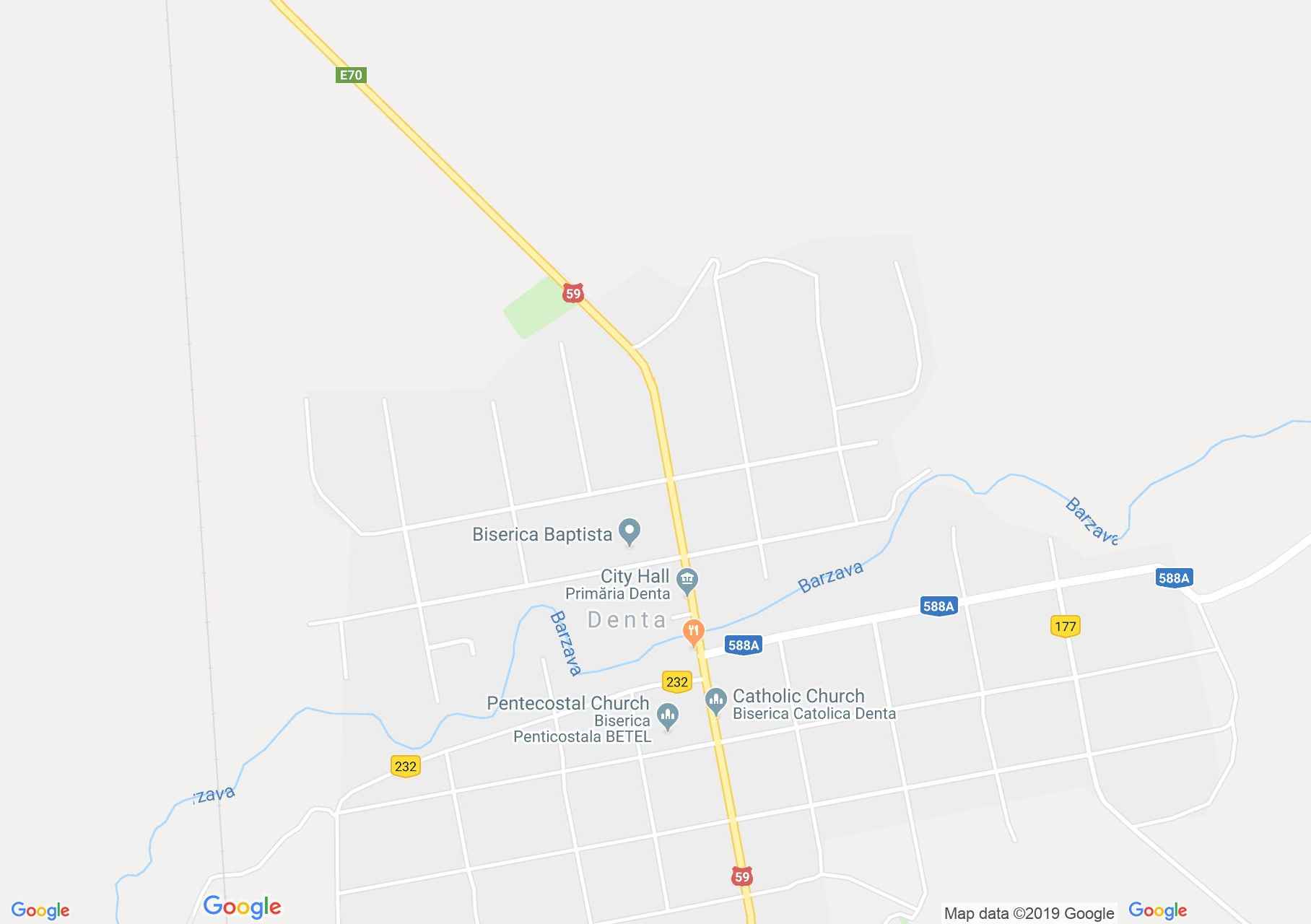 Denta: Szerb ortodox templom (térkép)