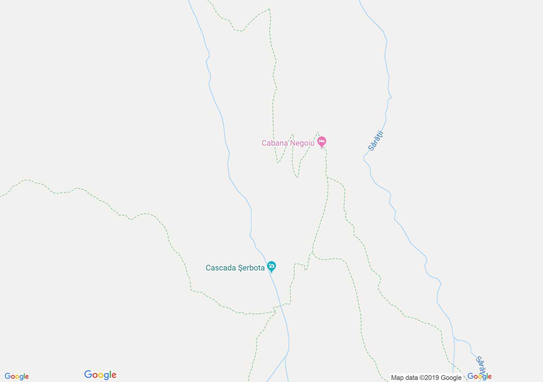 Fogarasi havasok: Serbota vízesés (térkép)