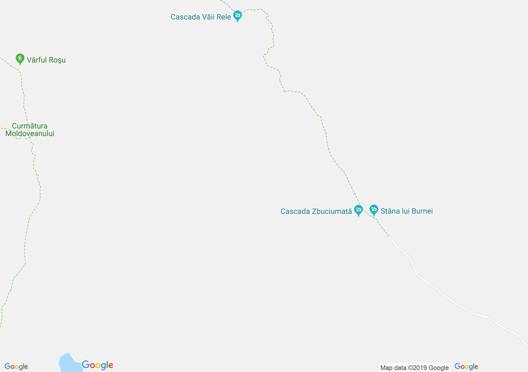Fogarasi havasok: Zbuciumata vízesés (térkép)