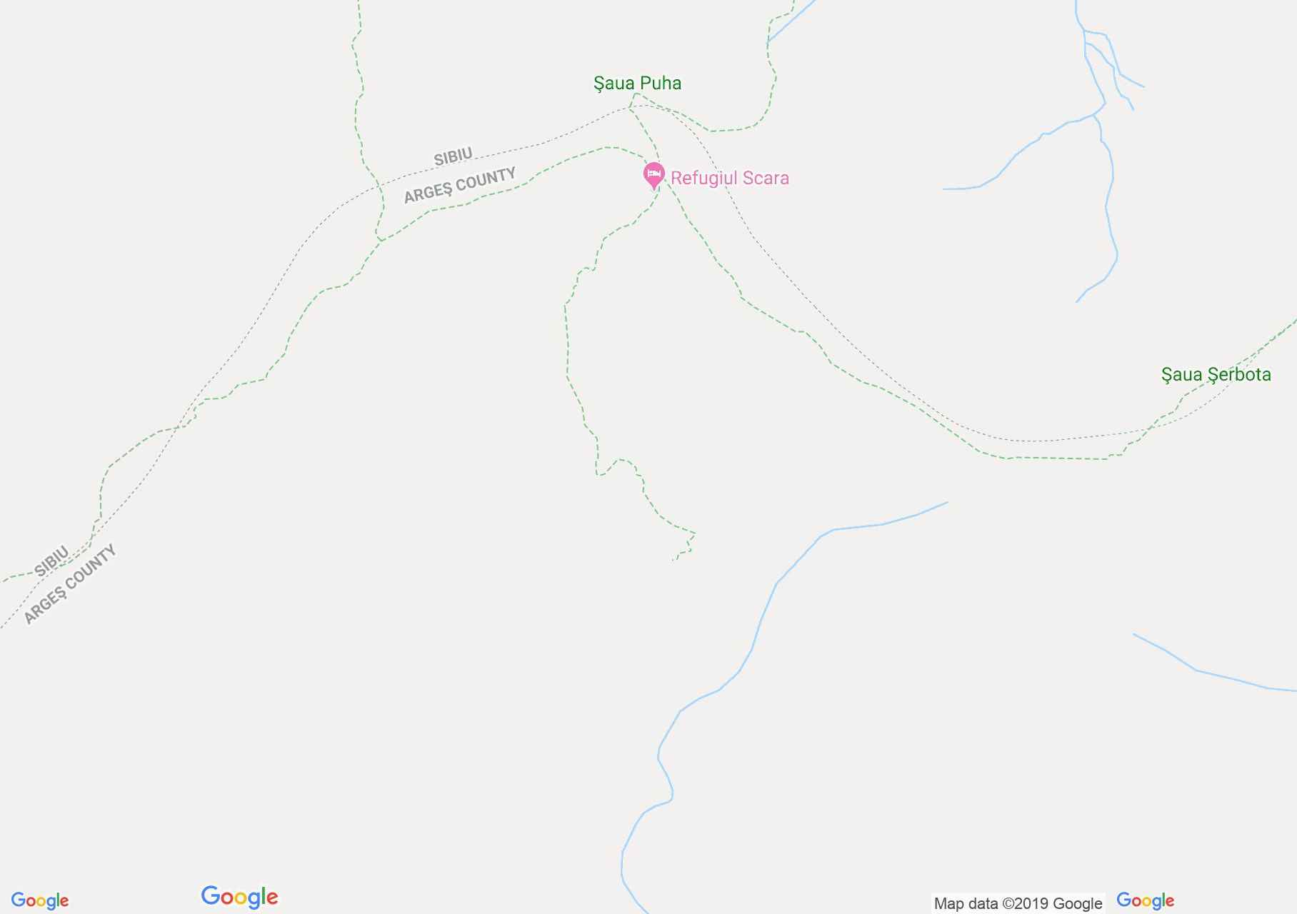 Hartă Munţii Făgăraş: Cascadele de pe Izvorul Scării