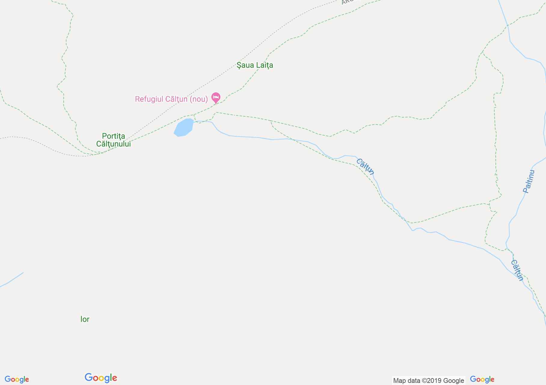 Map of Făgăraş mountains: Piscul Negru - Lespezi peak - Piscul Negru