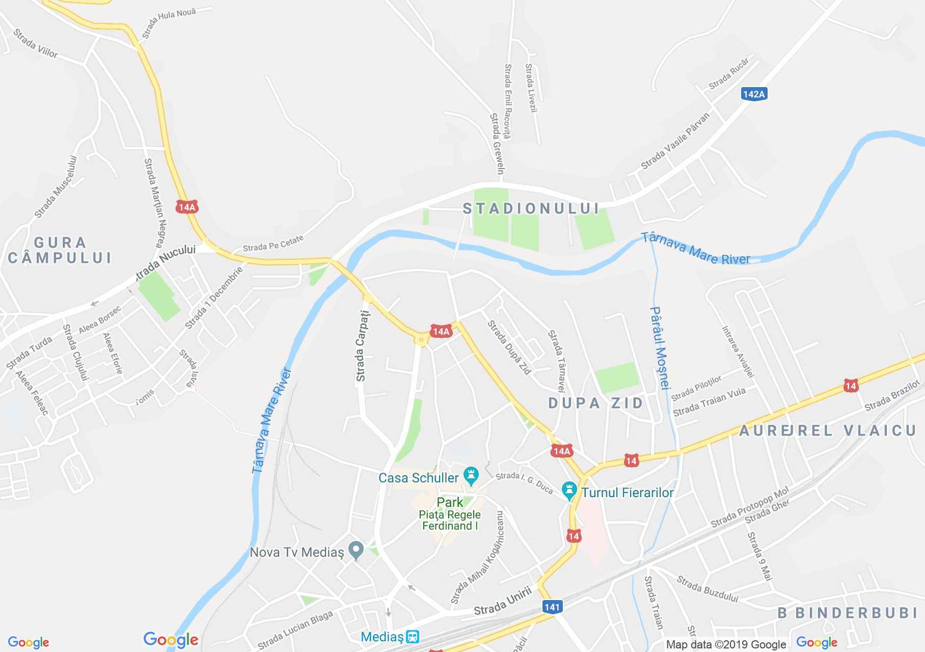 Hartă Mediaş: Scara Acoperită