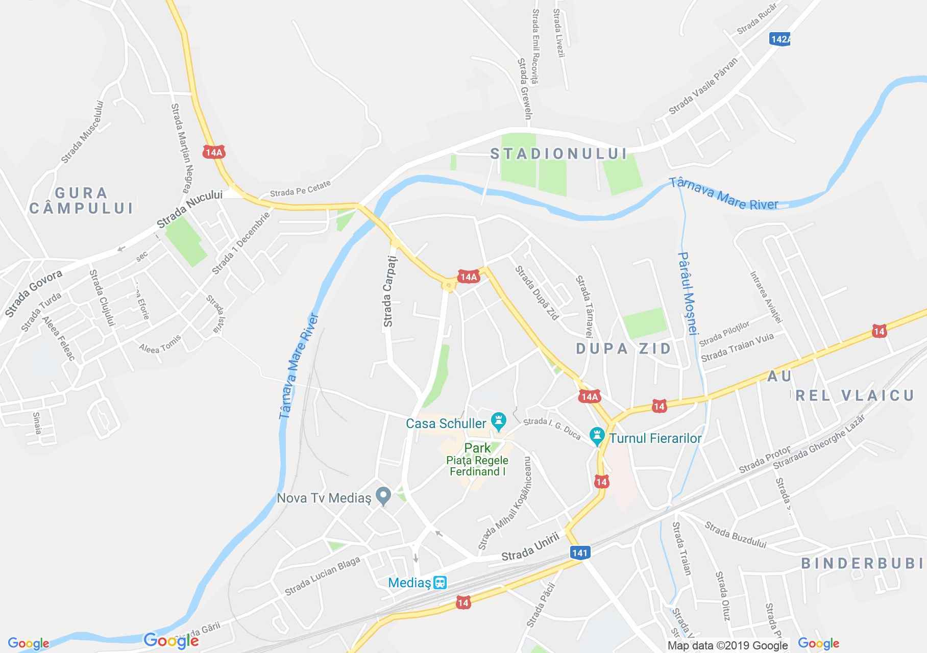 Hartă Mediaş: Şcoala Piariştilor