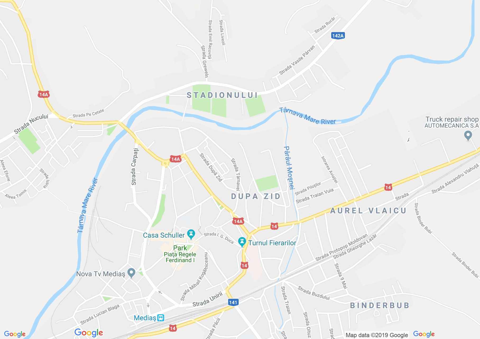 Hartă Mediaş: Turnul Fierarilor