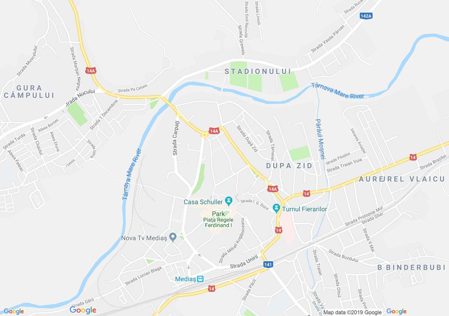 Hartă Mediaş: Vechea Primărie