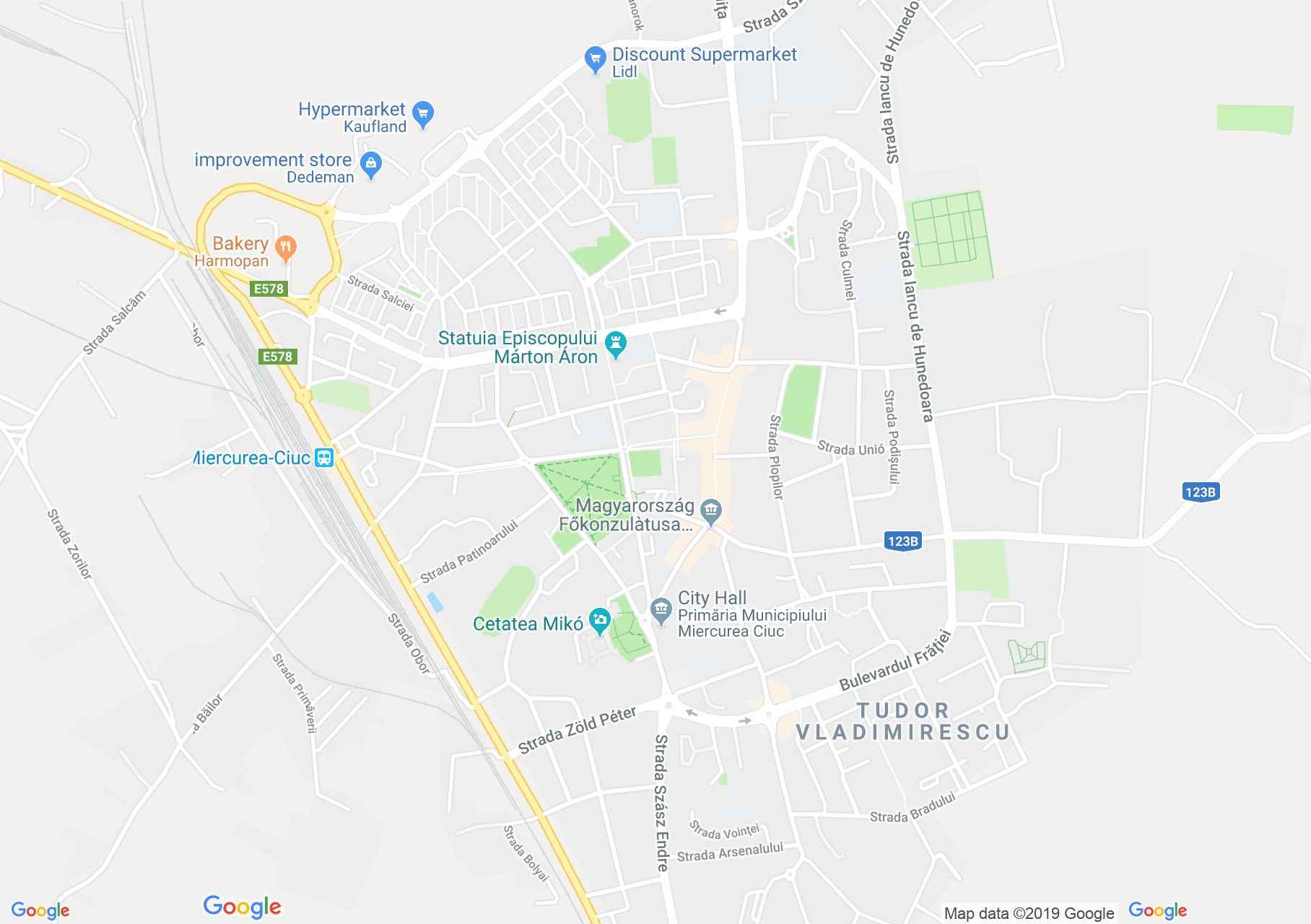 Hartă Miercurea Ciuc: Palatul Justiţiei