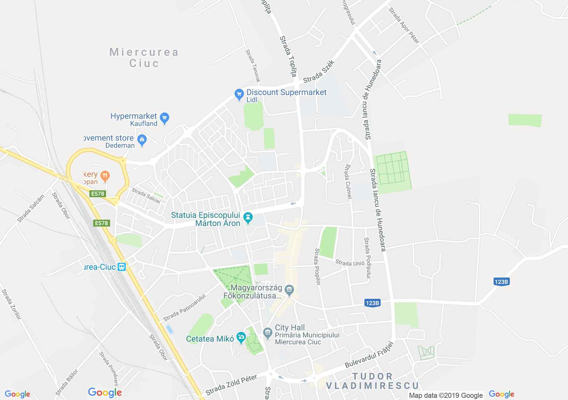 Hartă Miercurea Ciuc: Vigado