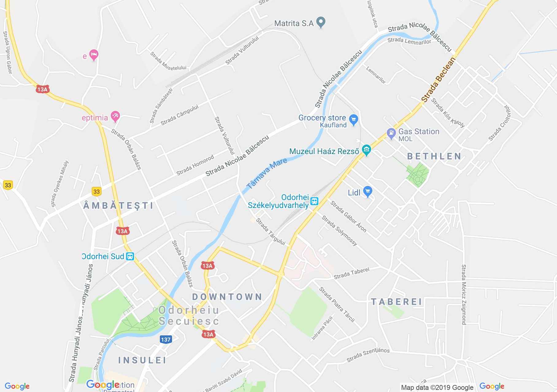 Hartă Odorheiu Secuiesc: Biserica unitariană