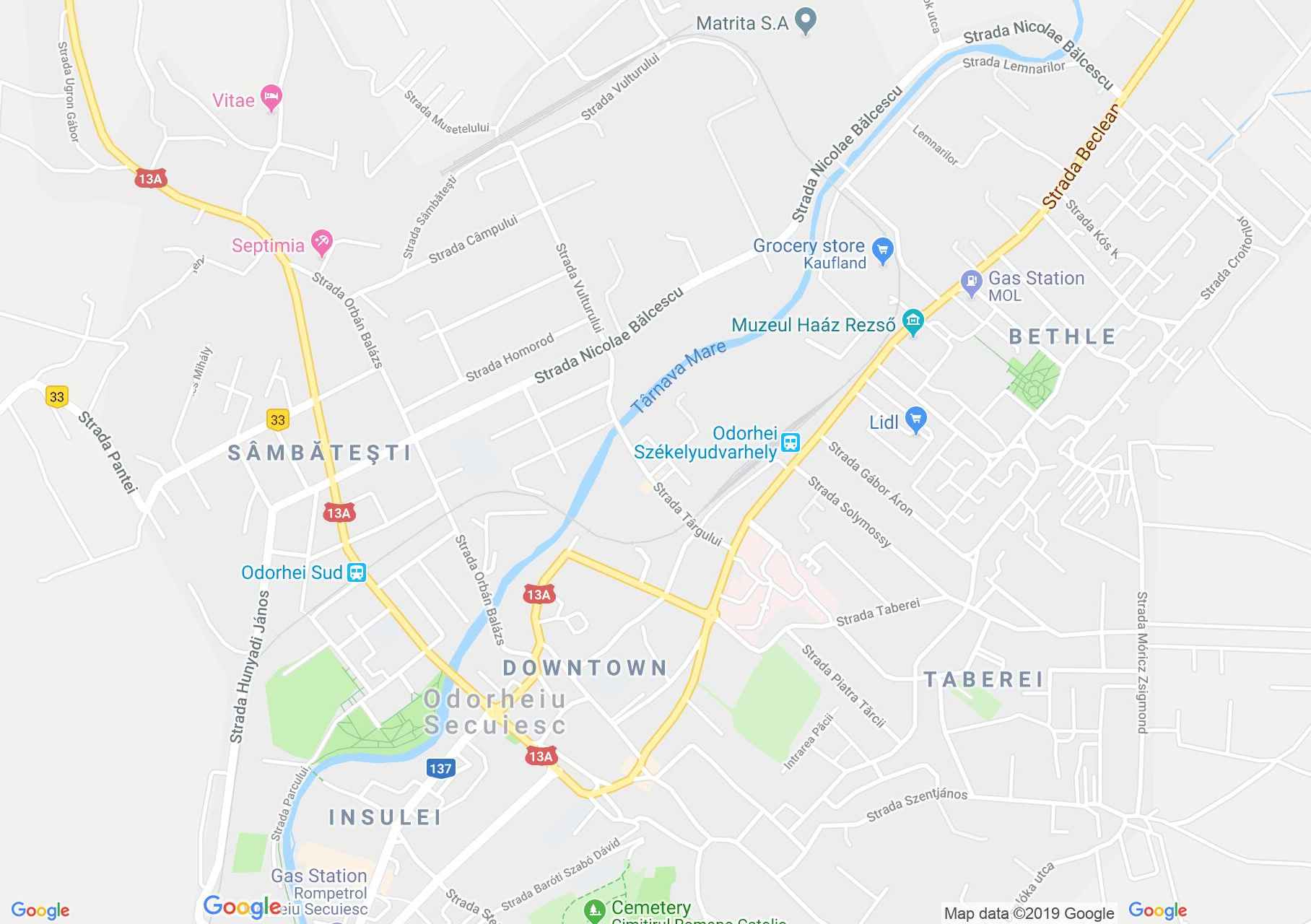 Hartă Odorheiu Secuiesc: Cetatea Atacată de Secui