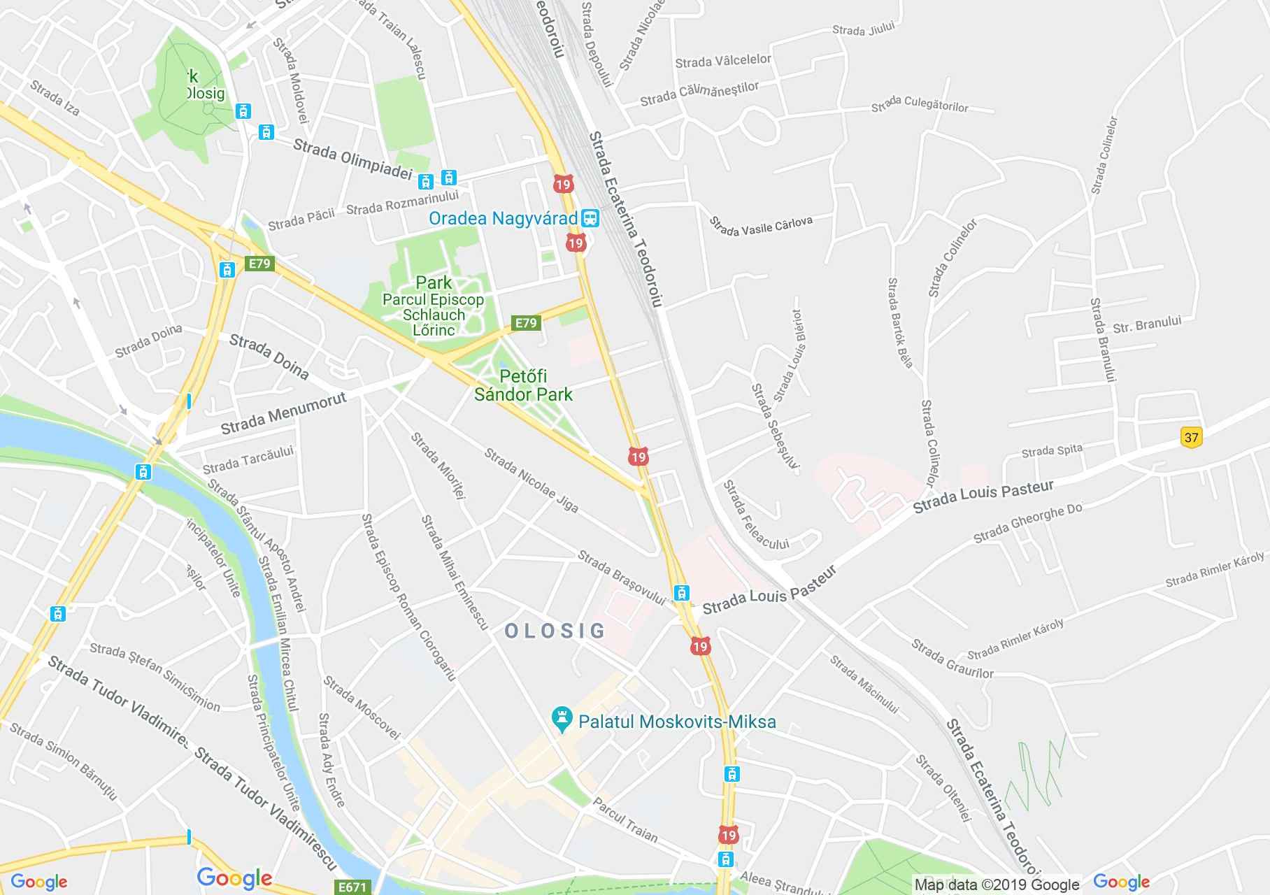 Hartă Oradea: Biserica romano-catolică Olosig