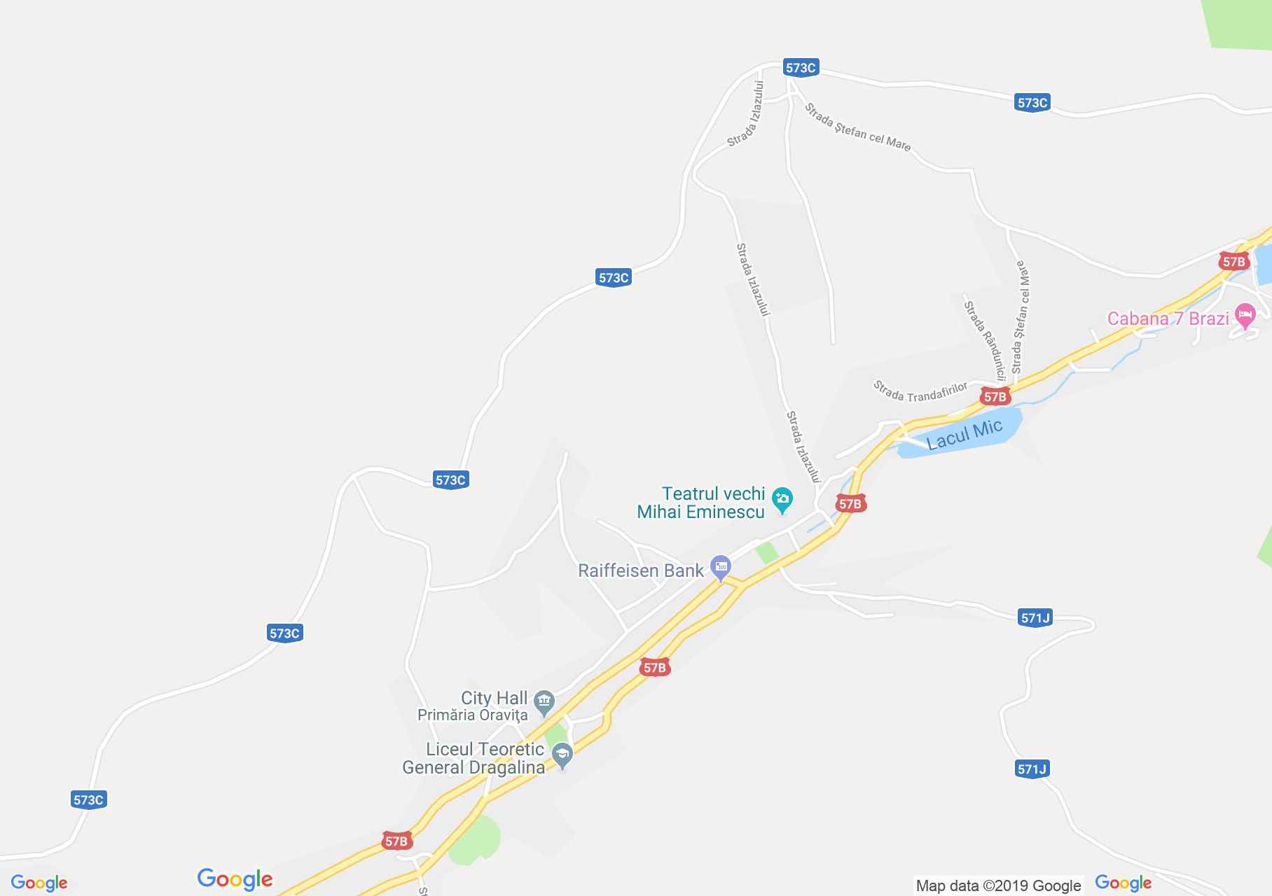 Map of Oraviţa: Hotel Coroana