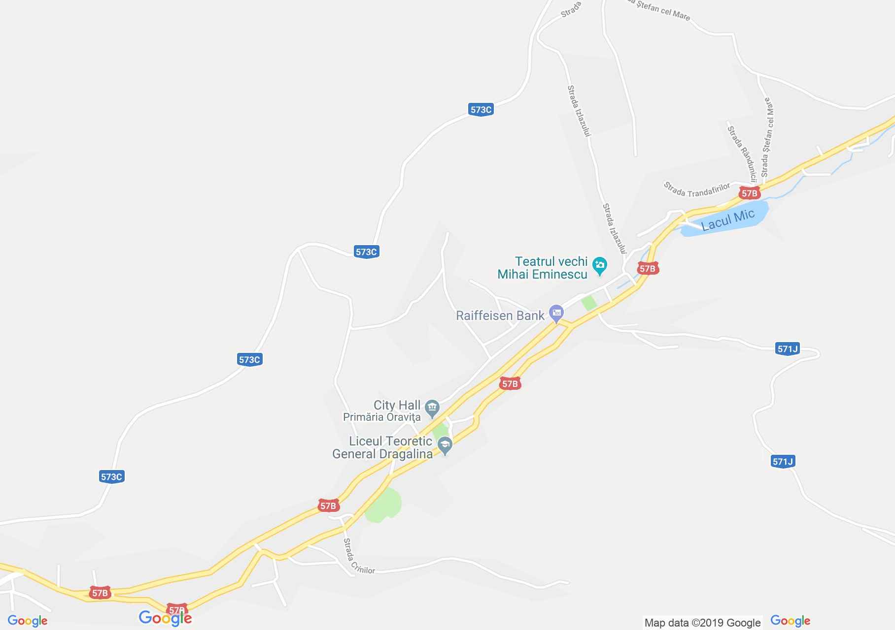 Map of Oraviţa: Highschool Drăgălina