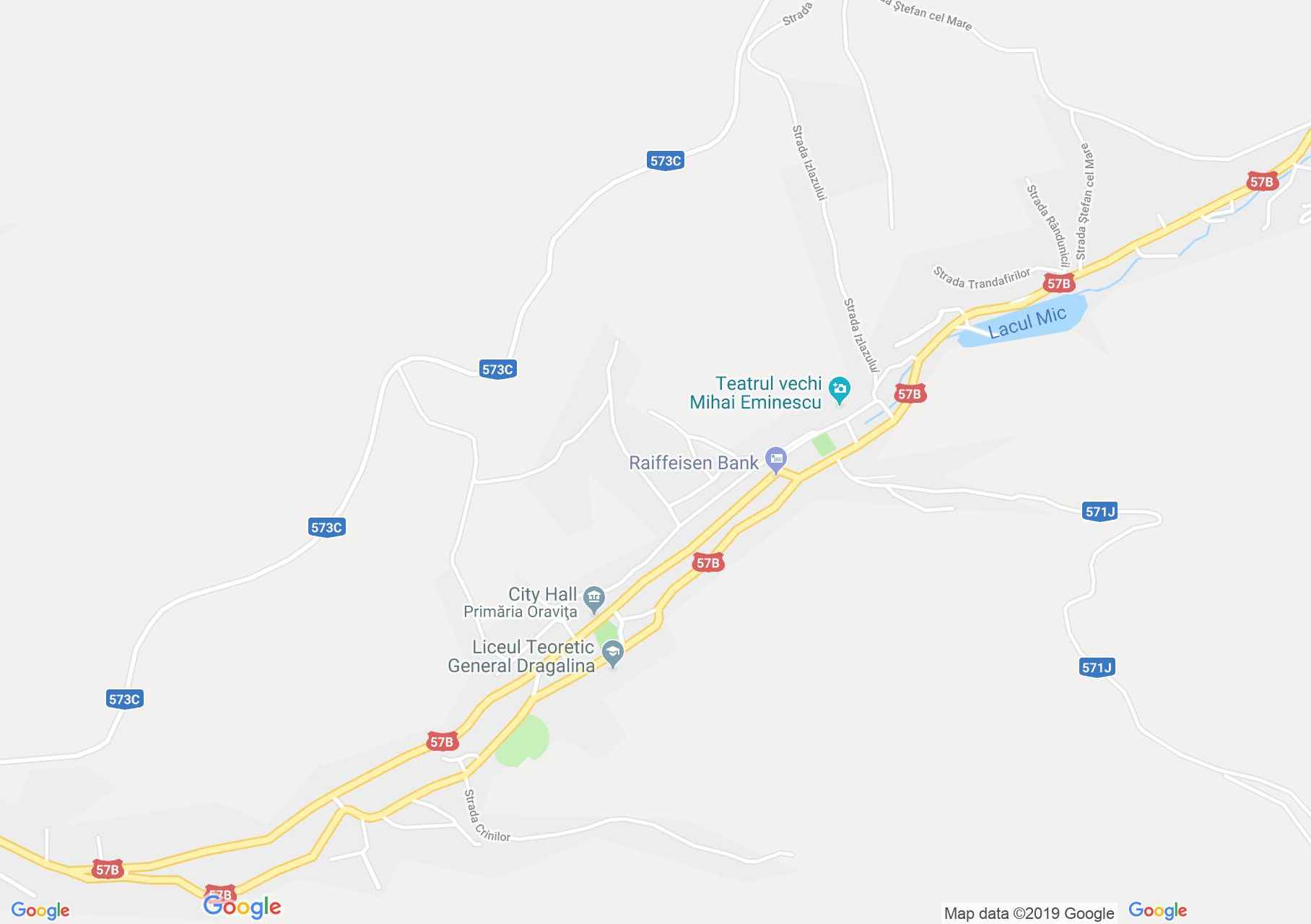 Map of Oraviţa: Villa and Garden Tire