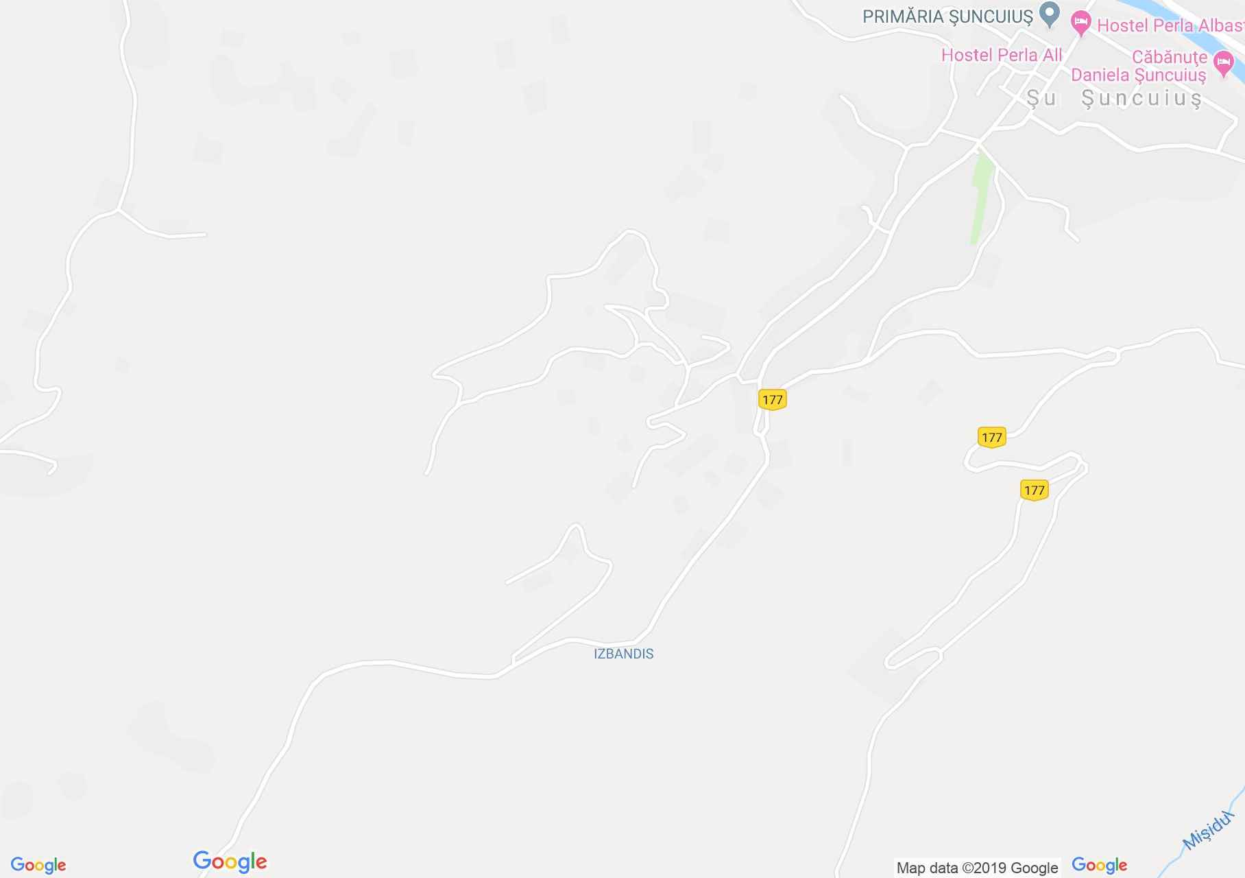 Hartă Şuncuiuş: Izbucul Izbândiş