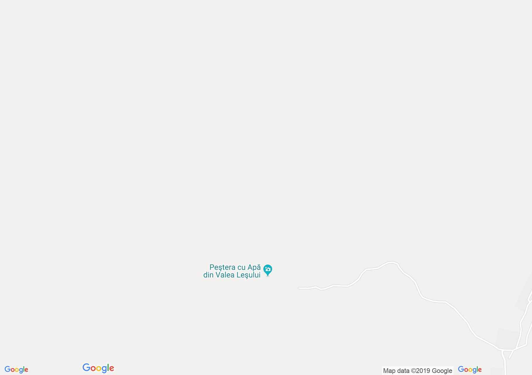 Hartă Lacul Leşu: Peştera cu Apă din Valea Leşului