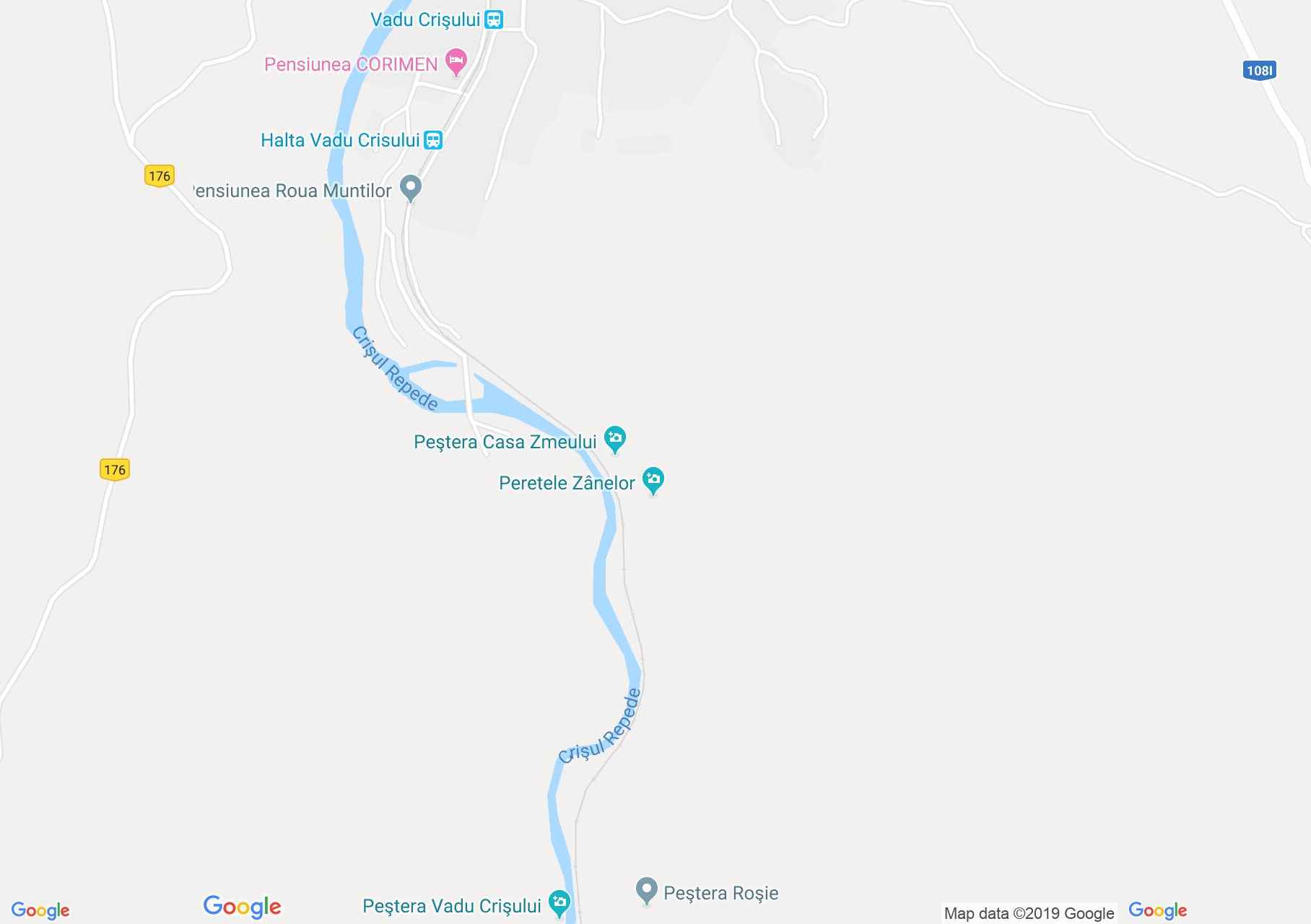 Hartă Vadu Crişului: Peştera cu Apă