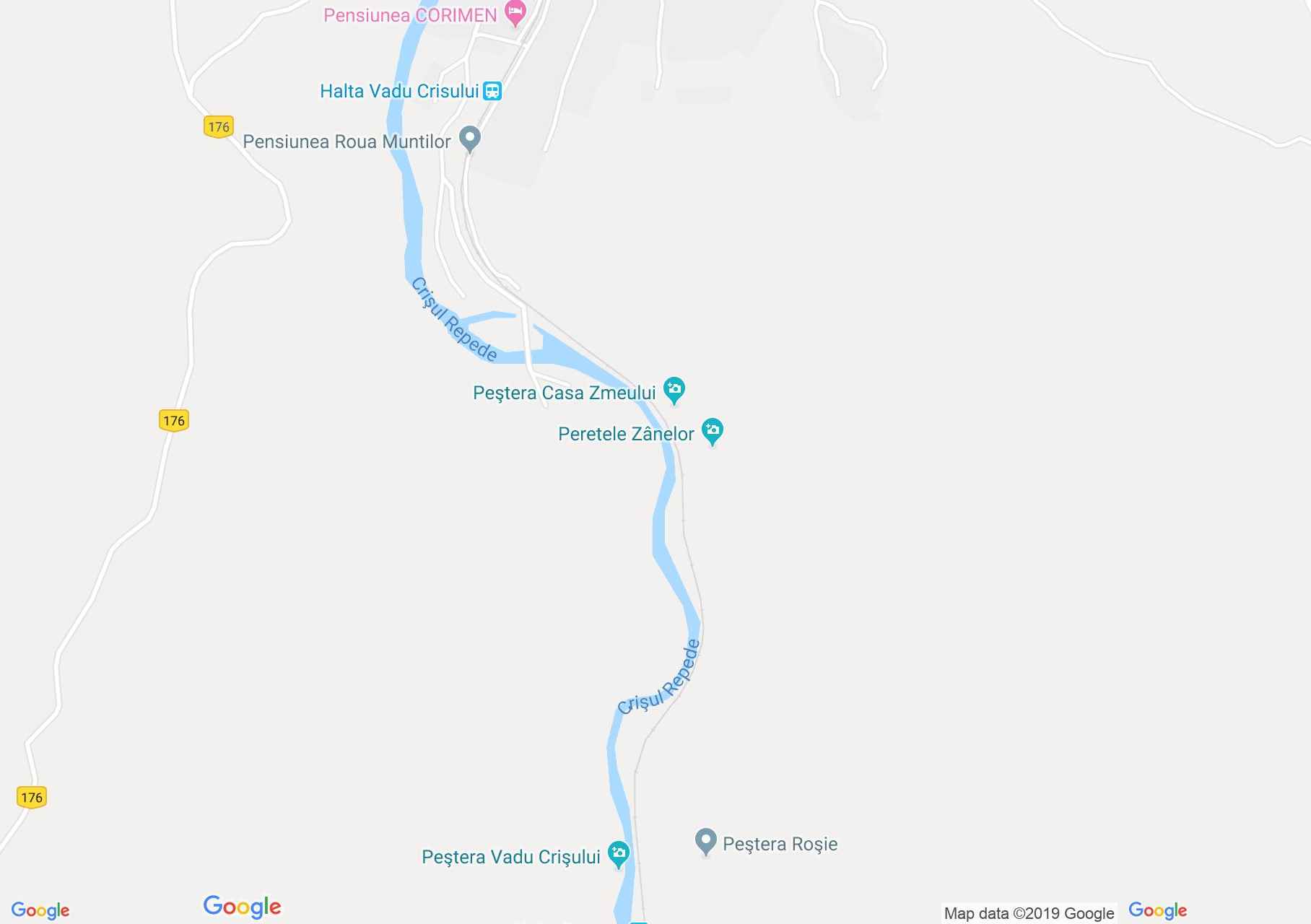 Hartă Vadu Crişului: Pestera Caprei