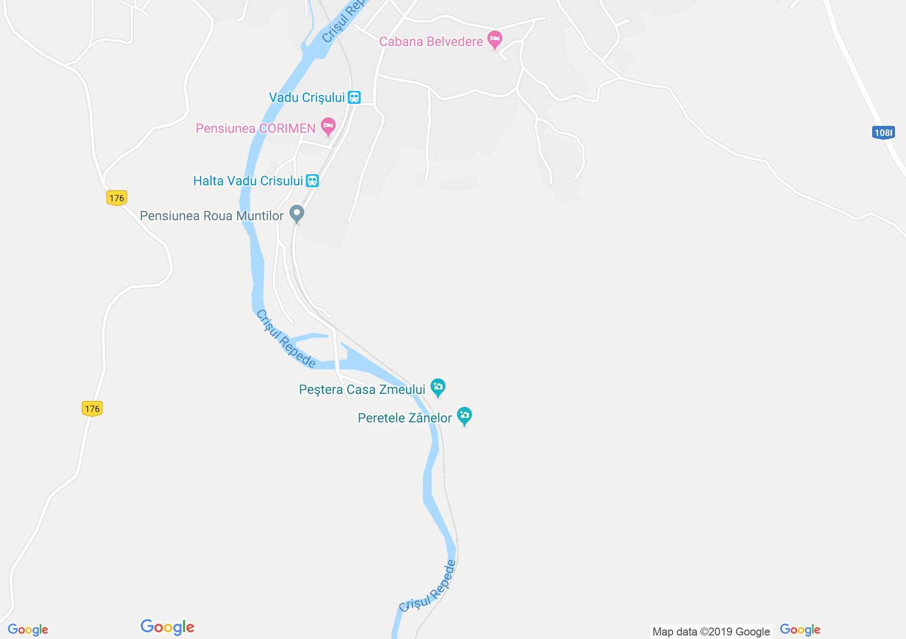 Hartă Vadu Crişului: Peştera Casa Zmeului