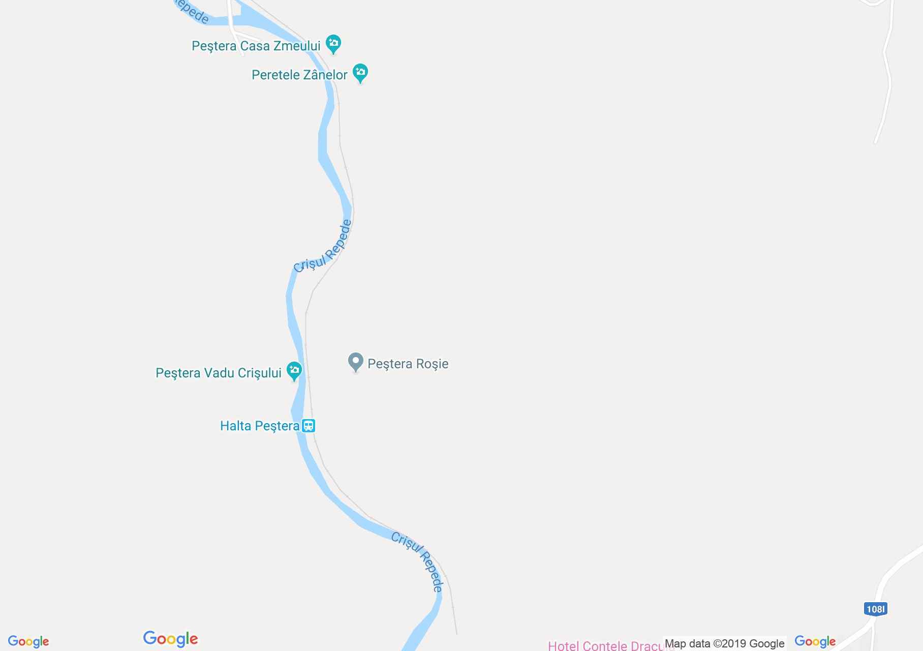 Hartă Vadu Crişului: Pestera Fugarilor