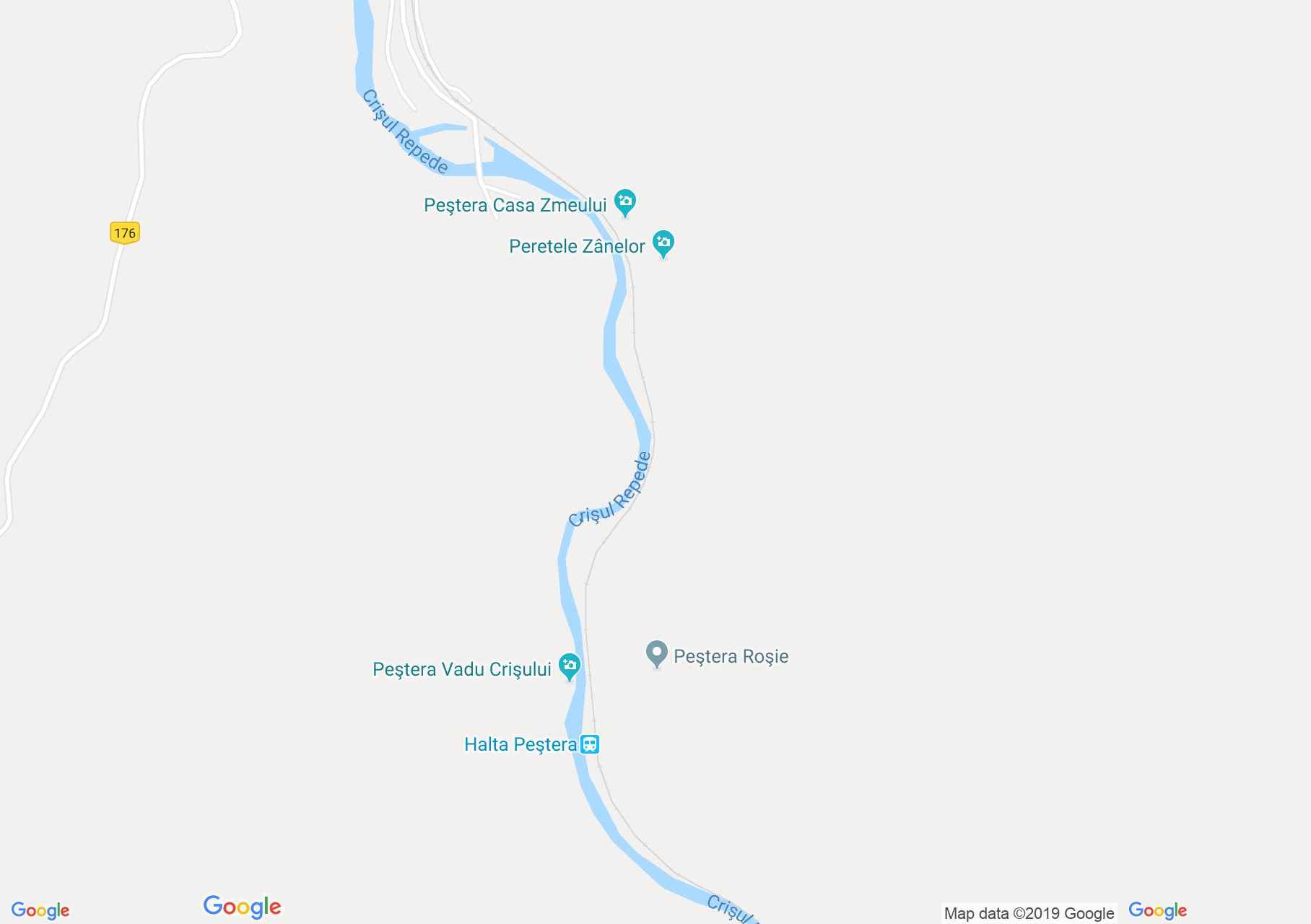 Hartă Vadu Crişului: Pestera Roşie