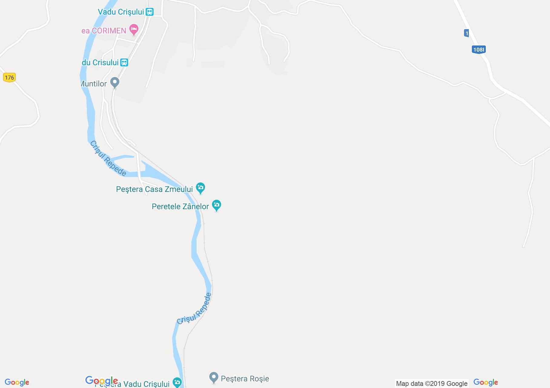 Hartă Vadu Crişului: Circuitul versantului drept