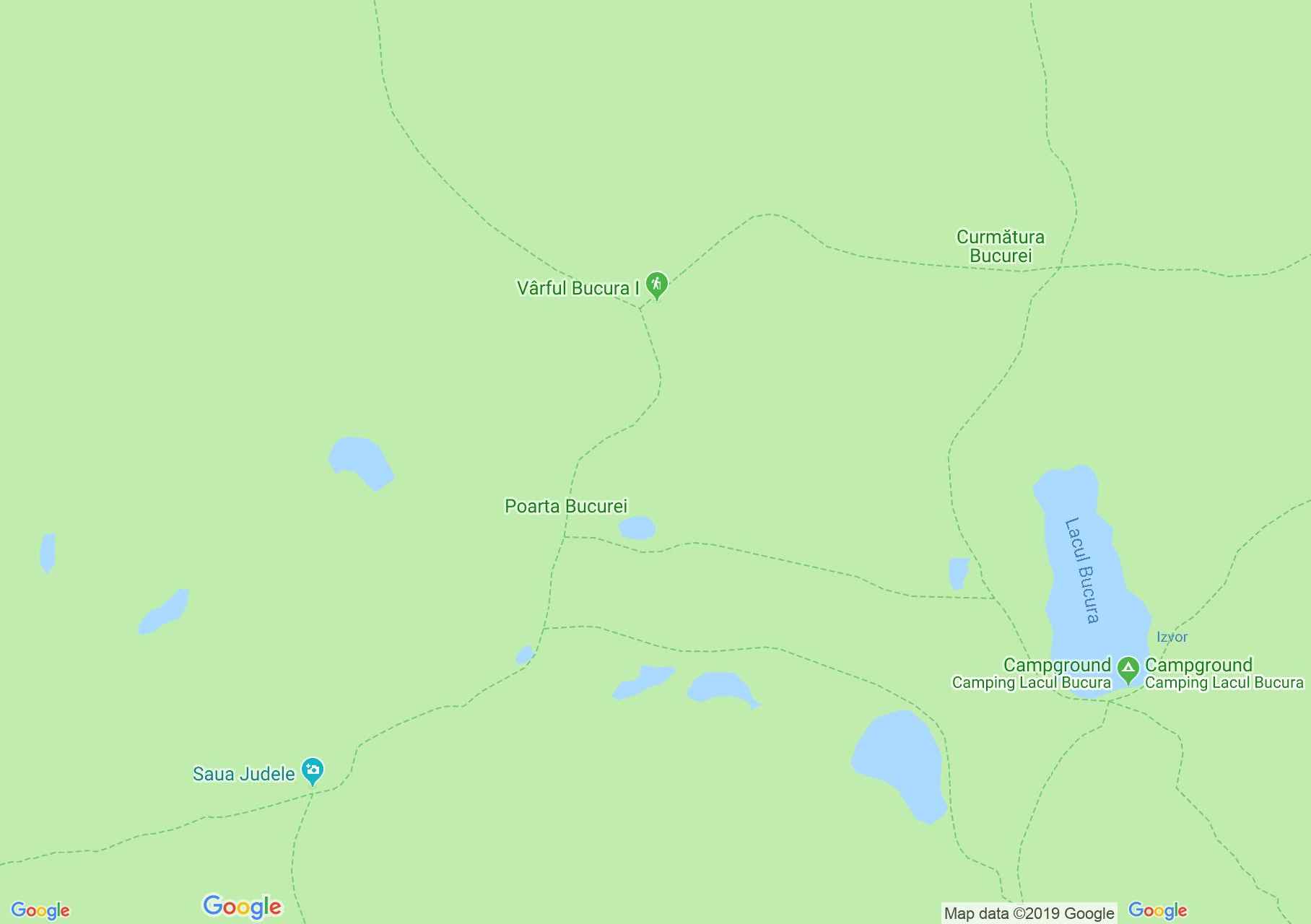 Retyezát hegység: Florica tó (térkép)