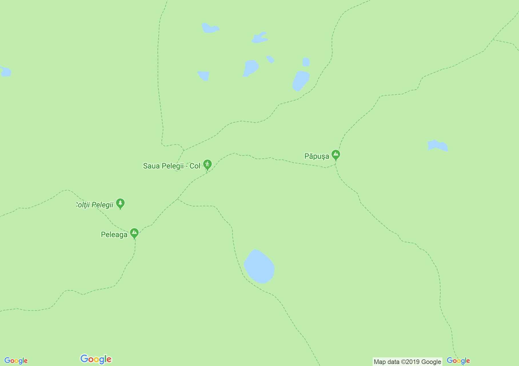 Retyezát hegység: Peleaga tó (térkép)