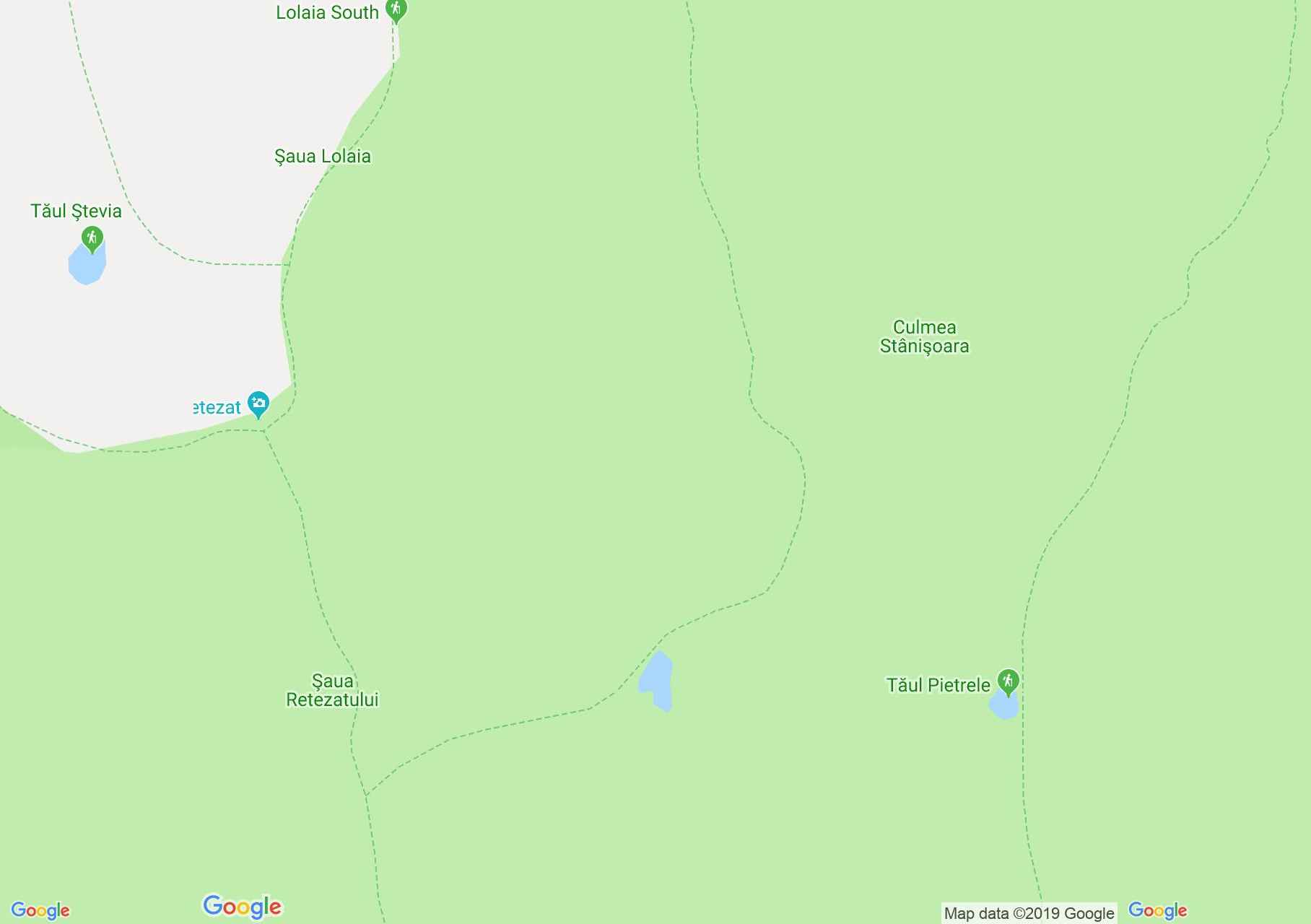 Hartă Muntii Retezat: Lacul Stânişoara