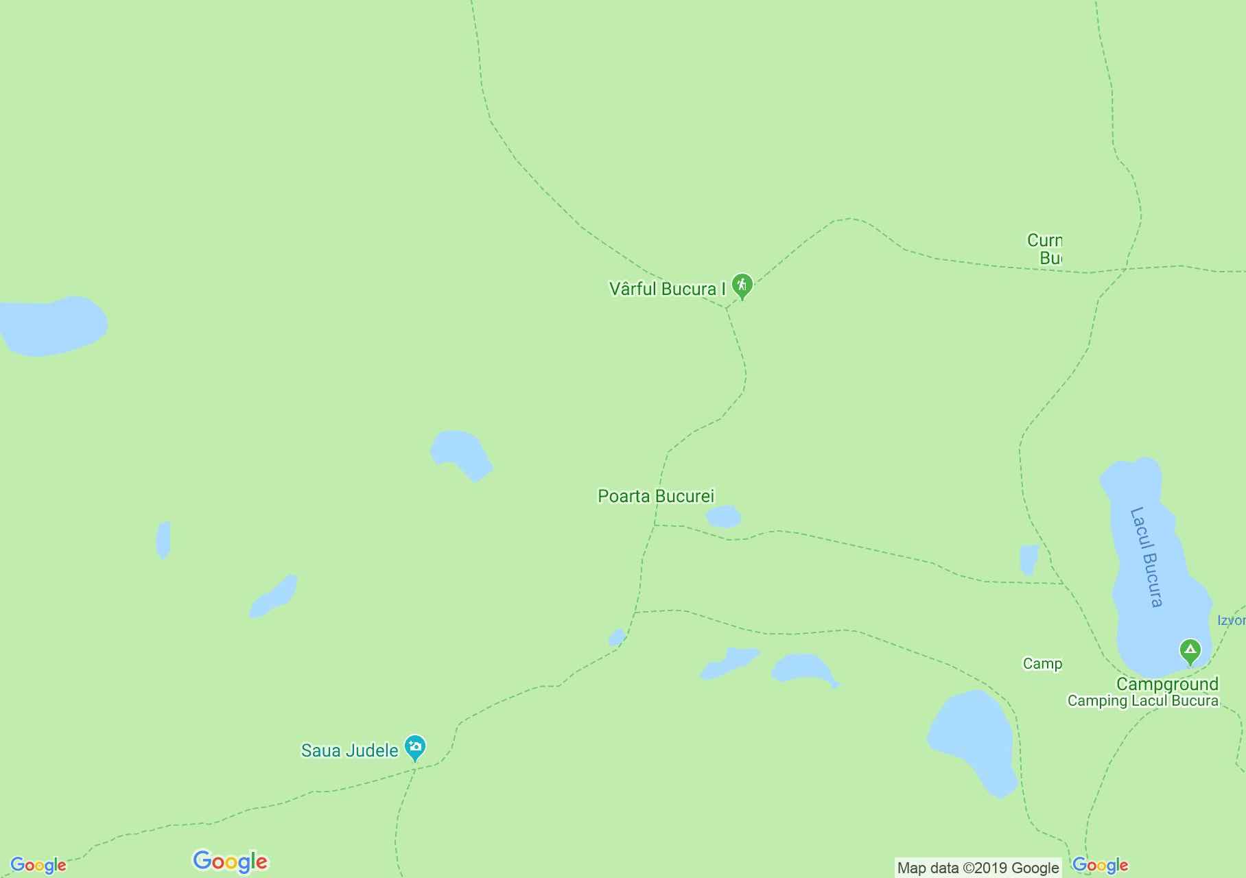 Retyezát hegység: Agăţat (Akasztott) tó (térkép)