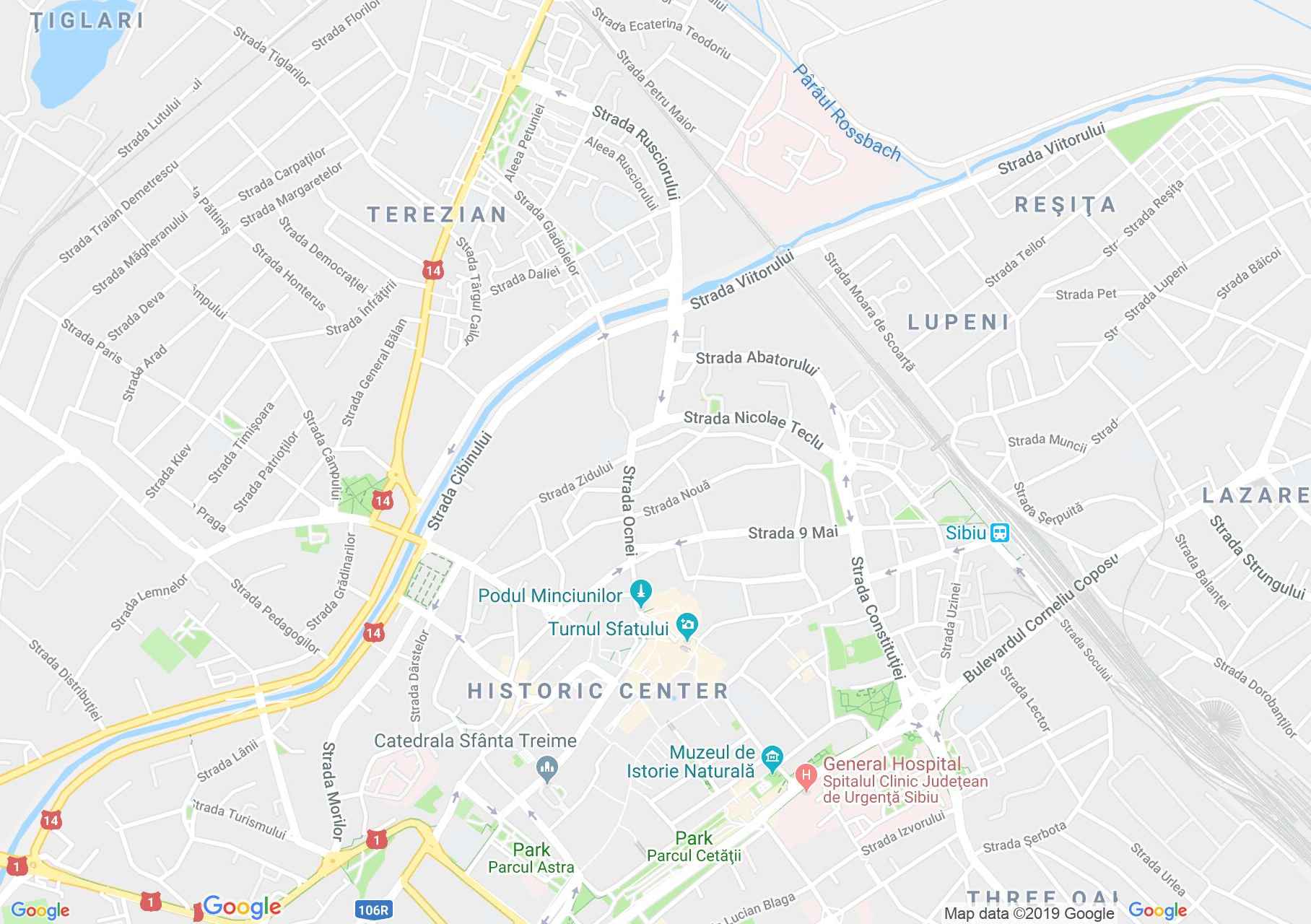 Nagyszeben: Katólikus templom (térkép)