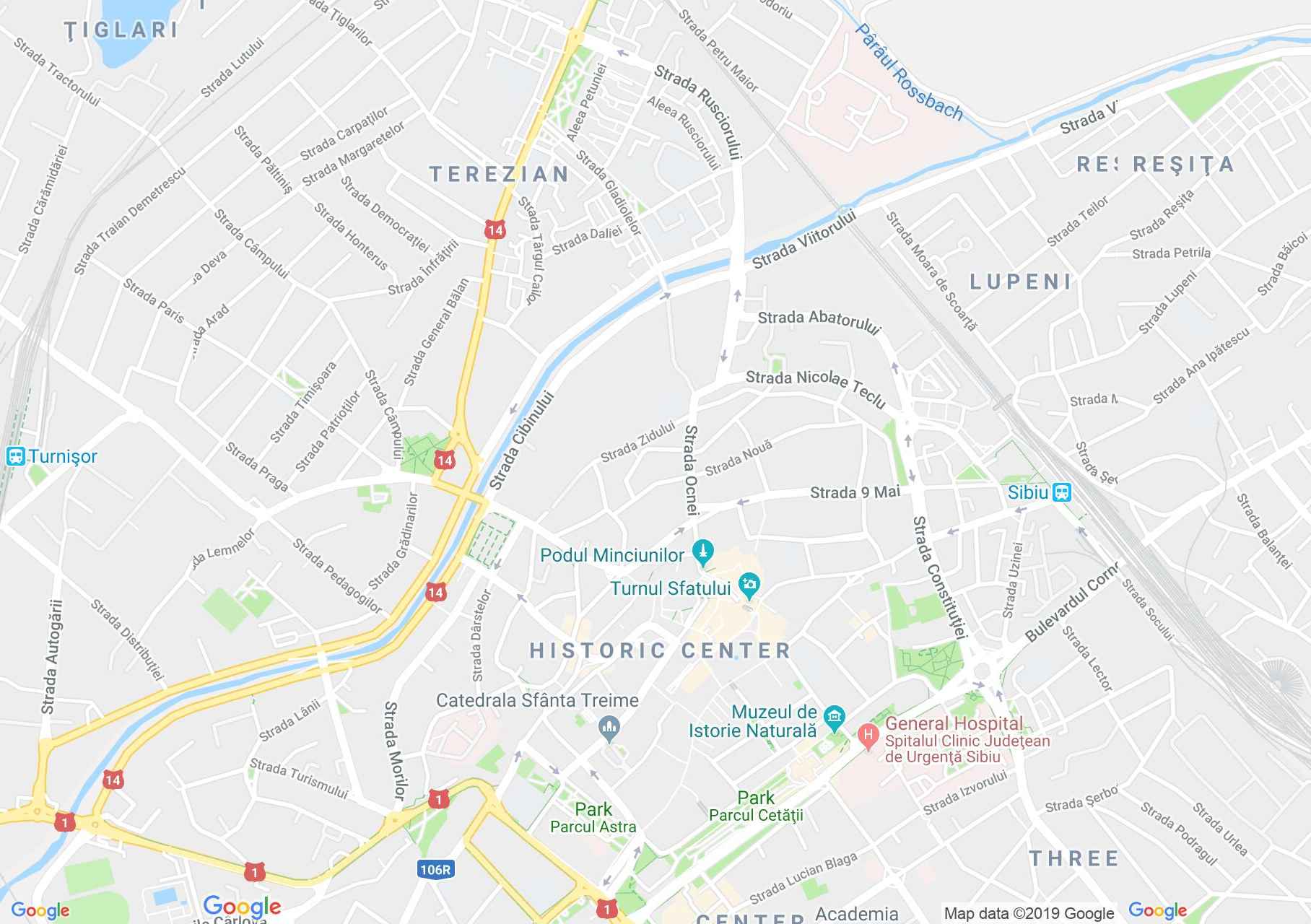 Nagyszeben: Református templom (térkép)