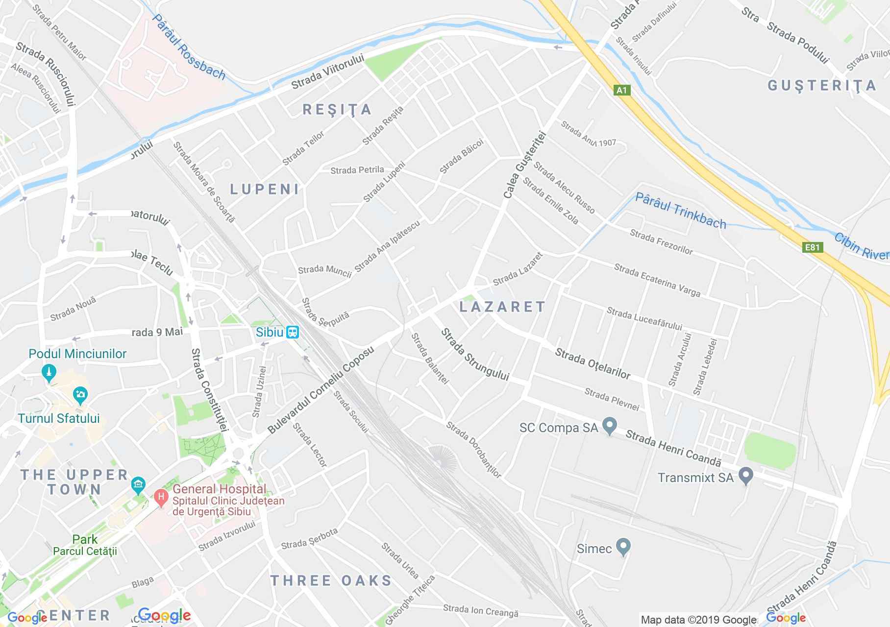 Nagyszeben: Gőzmozdony múzeum (térkép)