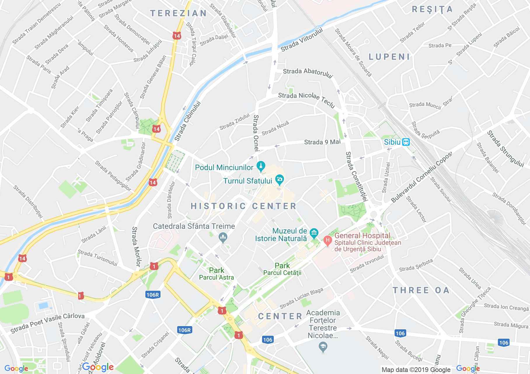 Nagyszeben: Fegyverkovácsok tornya (térkép)