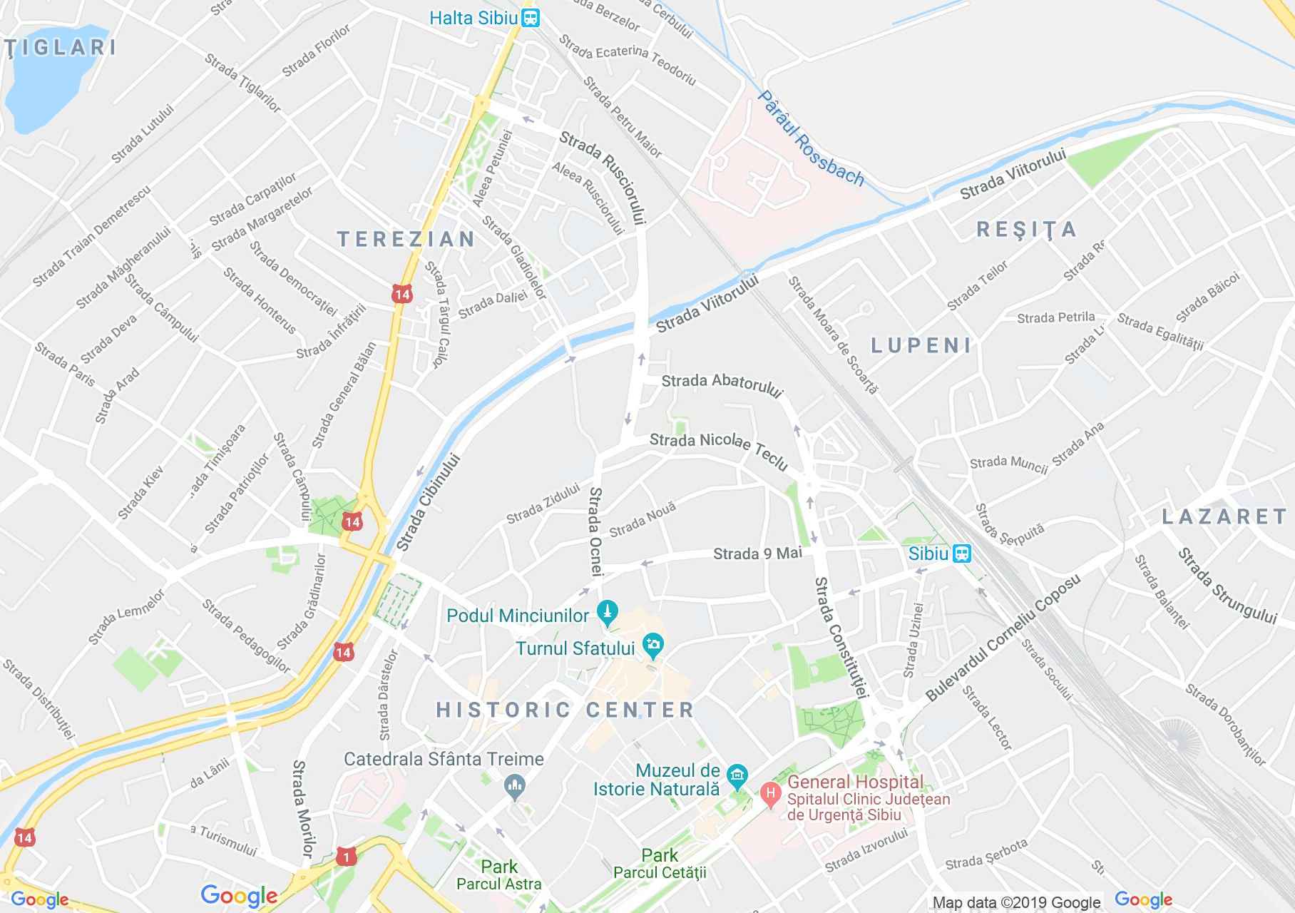 Nagyszeben: Tanácstorony (térkép)