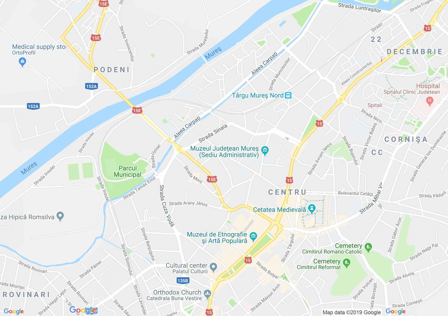 Hartă Târgu Mureş: Sinagoga ortodoxă