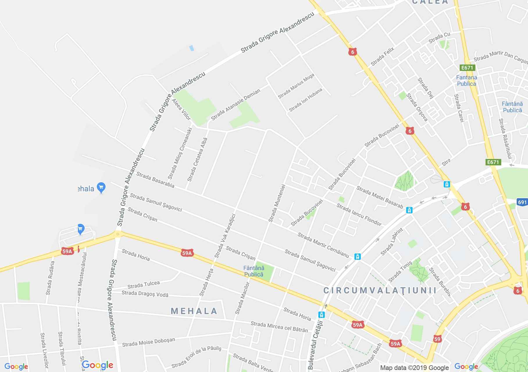 Hartă Timişoara: Biserica romano-catolică din cartierul Mehala
