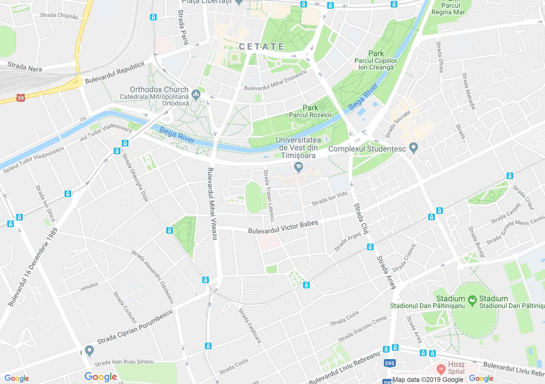 Hartă Timişoara: Biserica ortodoxă din Elisabetin