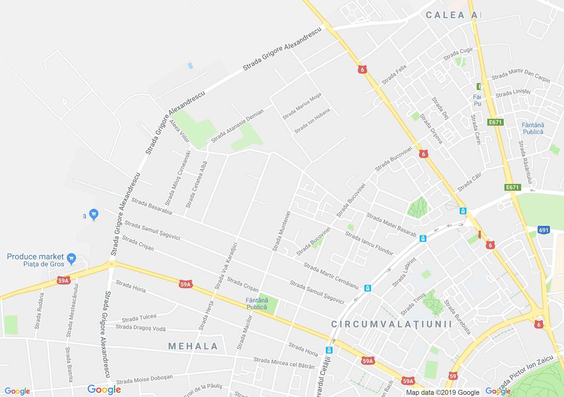 Temesvár: Mehala negyedi szerb templom (térkép)