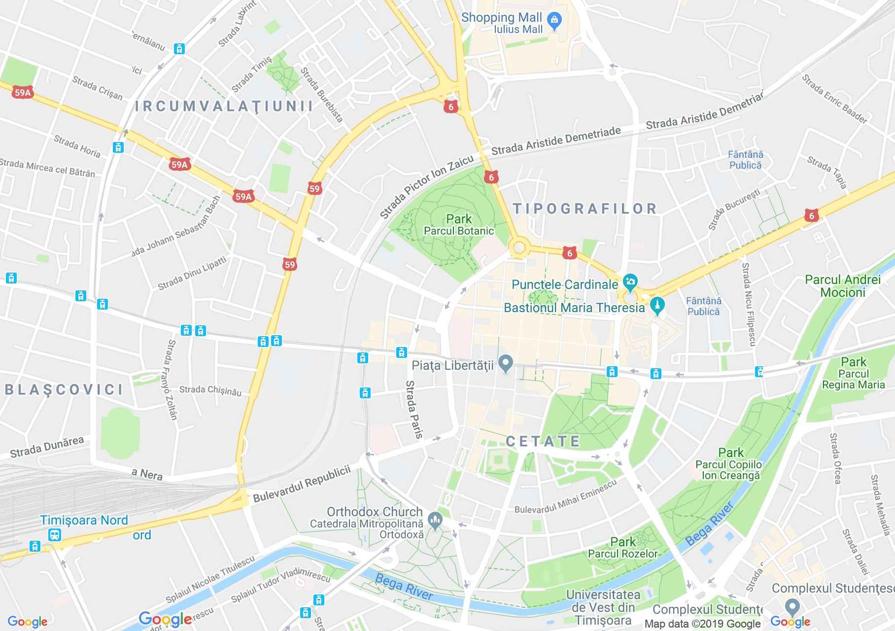 Temesvár: Palatul Marbl (térkép)