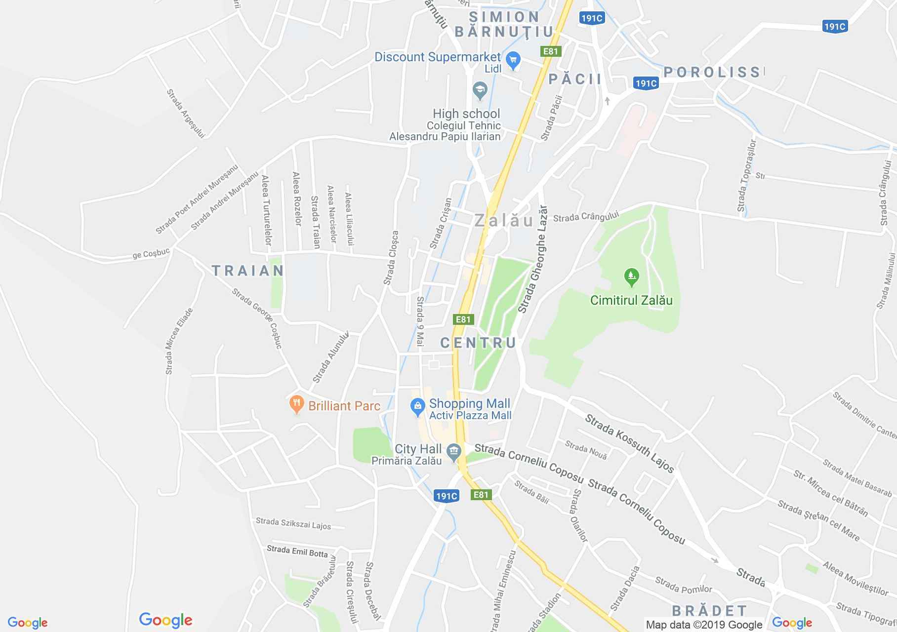 Hartă Zalău: Primăria